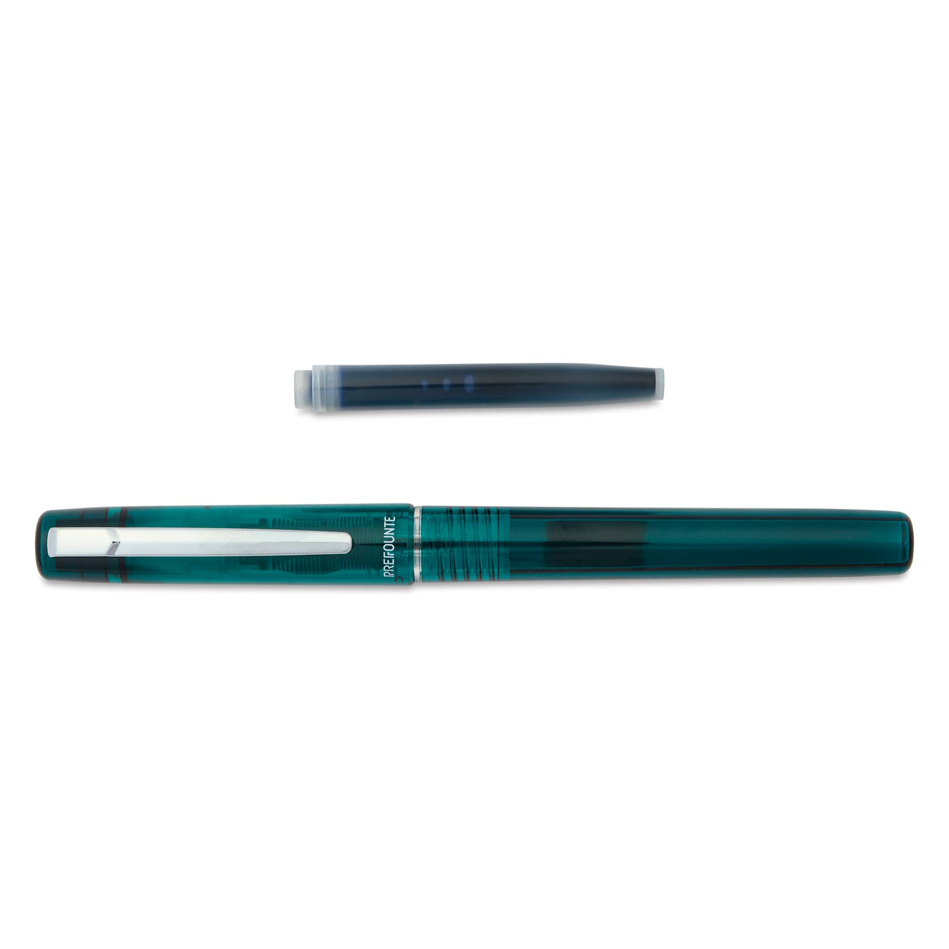 Platinum Prefounte Fountain Pen - Dark Emerald, Medium, with ink refill cartridge