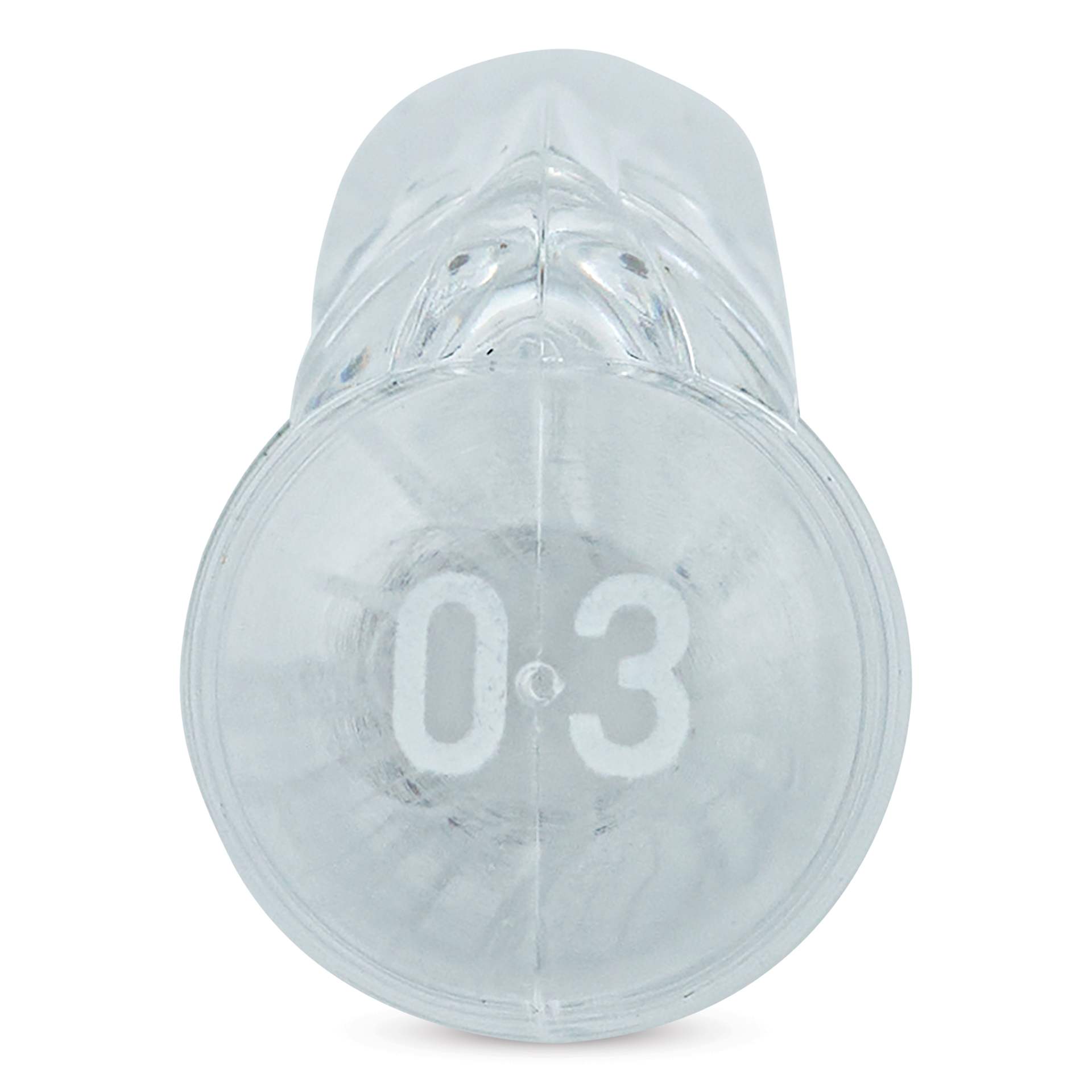 Platinum Preppy Fountain Pen - Crystal, Fine, close-up of cap