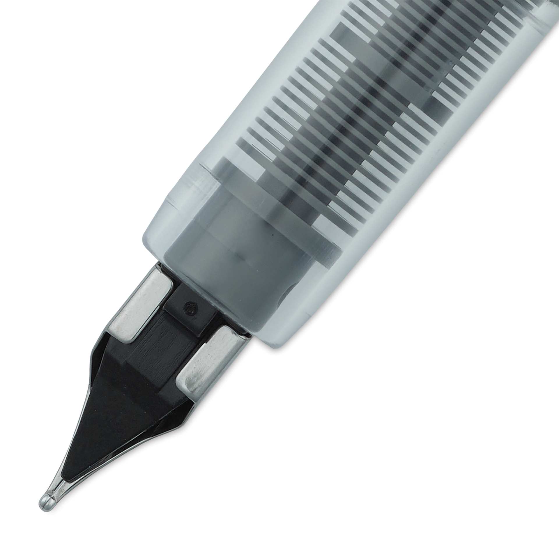 Platinum Preppy Fountain Pen - Black, Medium, close-up, back of nib