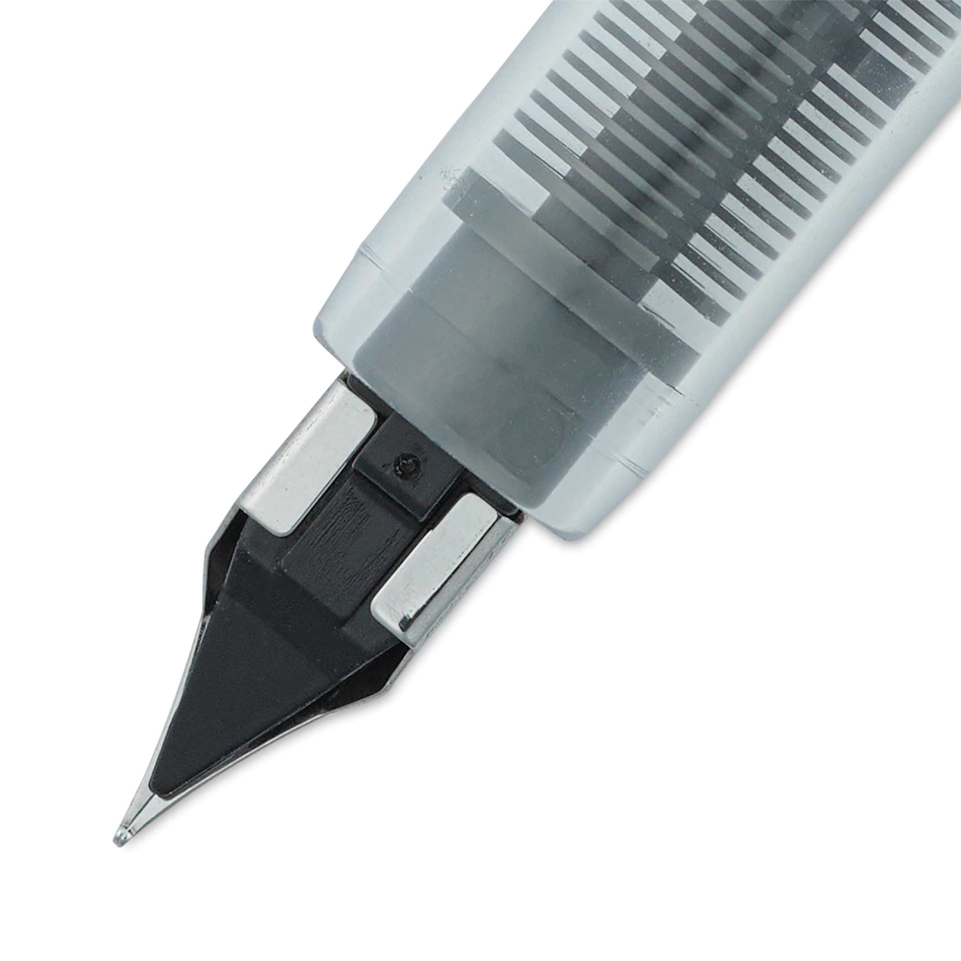 Platinum Preppy Fountain Pen - Black, Extra Fine, close-up, back of nib
