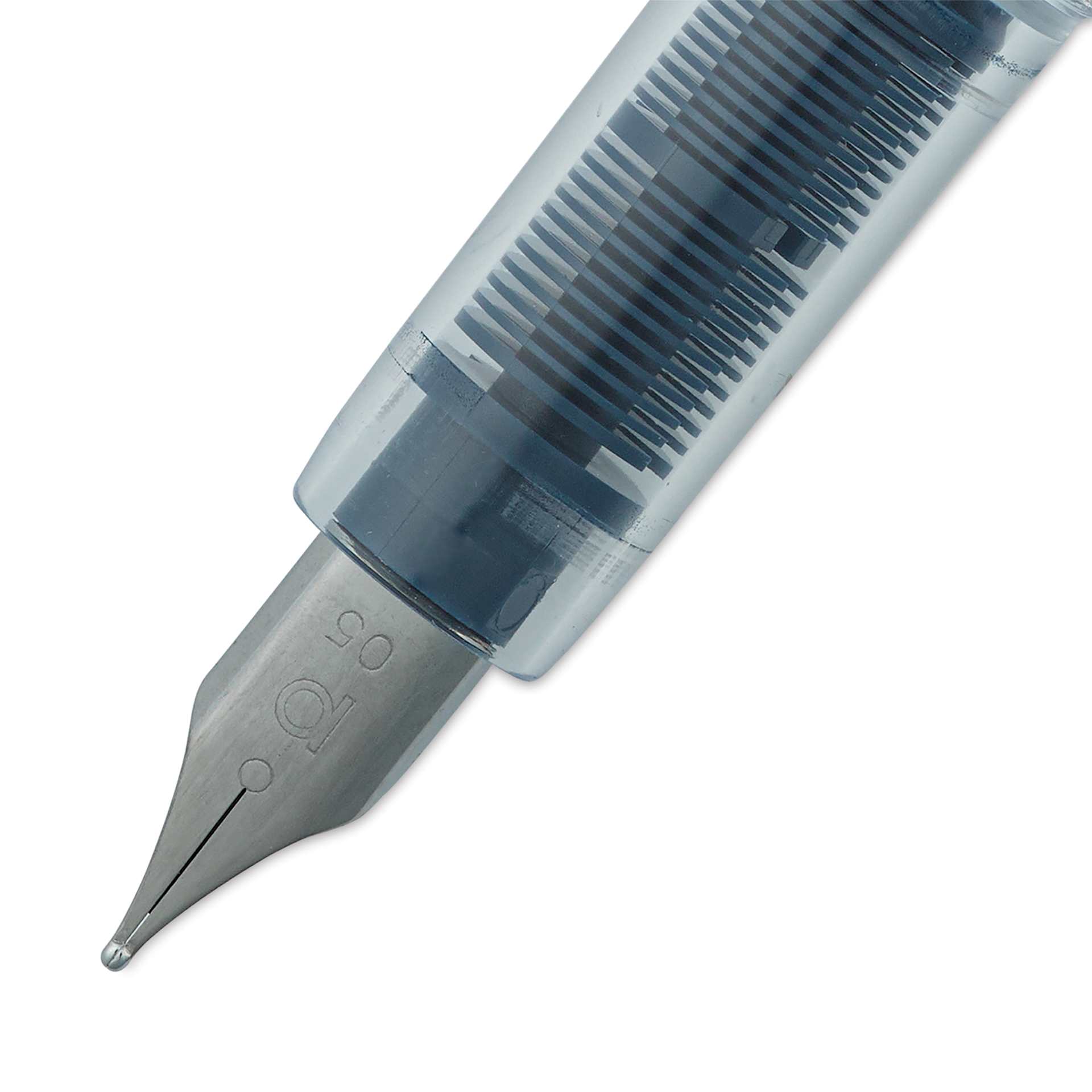 Platinum Preppy Fountain Pen - Blue Black, Medium, close-up, front of nib