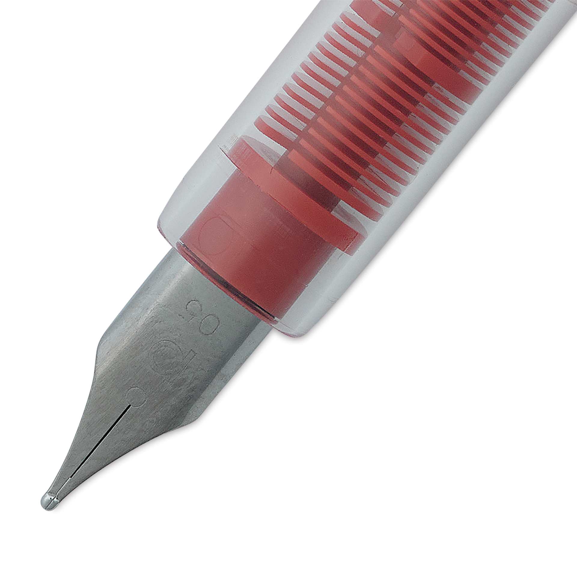 Platinum Preppy Fountain Pen - Red, Medium, close-up, front of nib