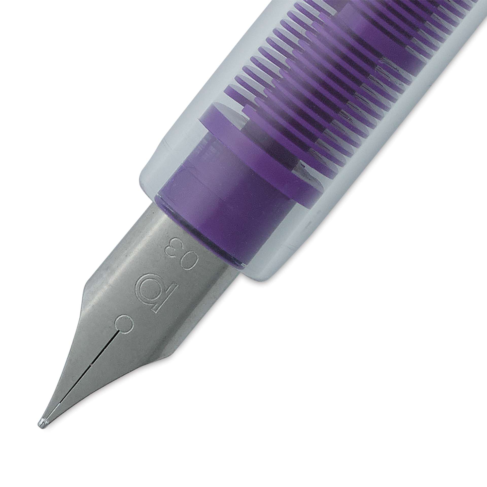Platinum Preppy Fountain Pen - Violet, Fine, close-up, front of nib