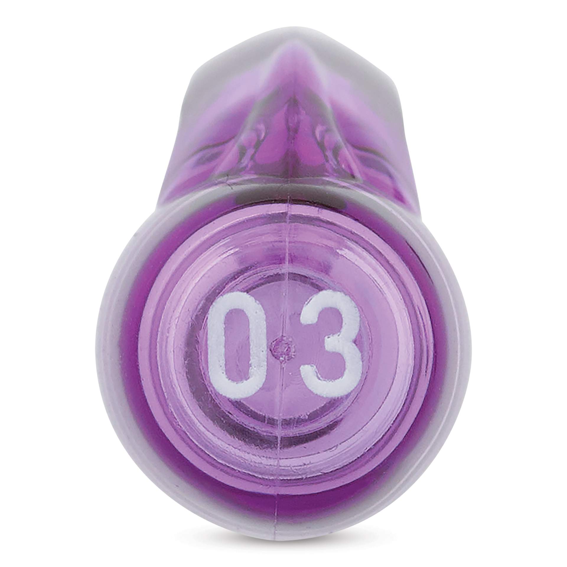 Platinum Preppy Fountain Pen - Violet, Fine, close-up of cap