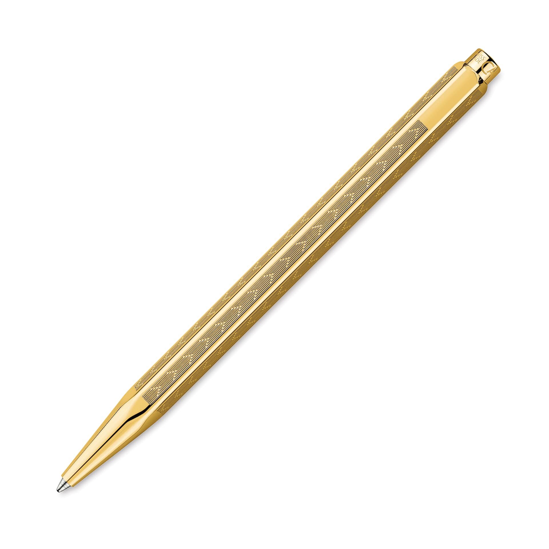 Caran d'Ache Ecridor Chevron Ballpoint Pen - Gilded, out of packaging