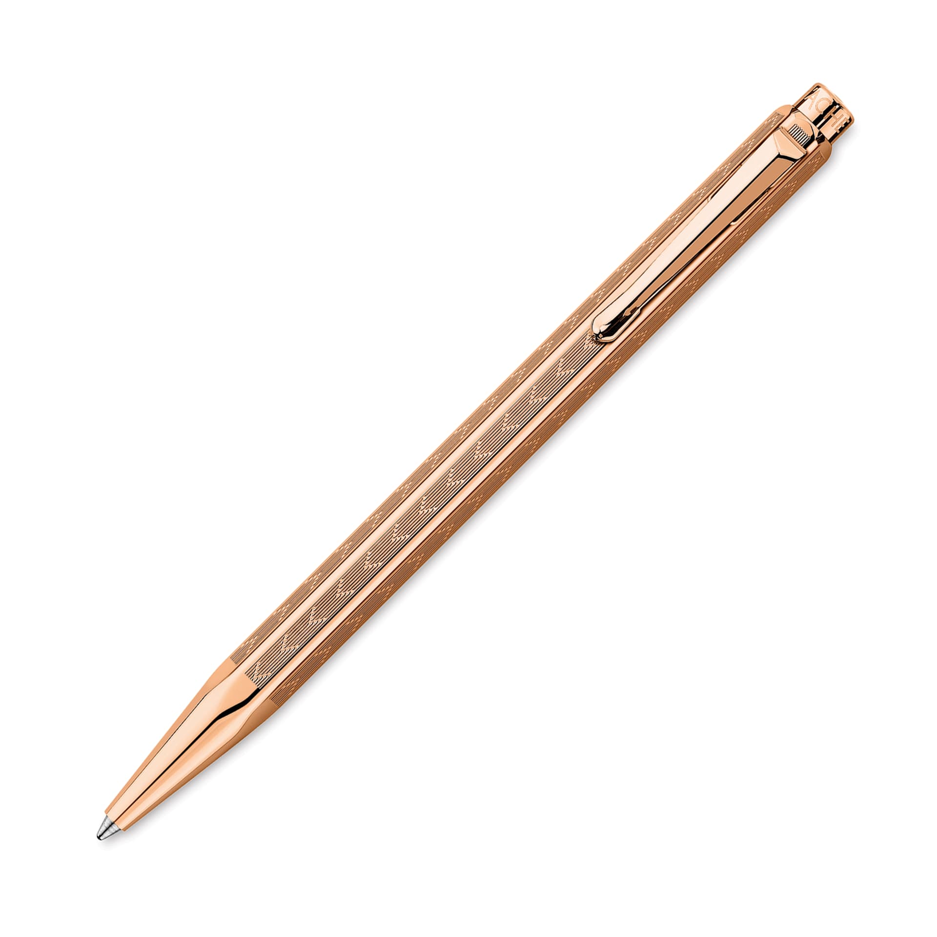 Caran d'Ache Ecridor Chevron Ballpoint Pen - Rose Gold
