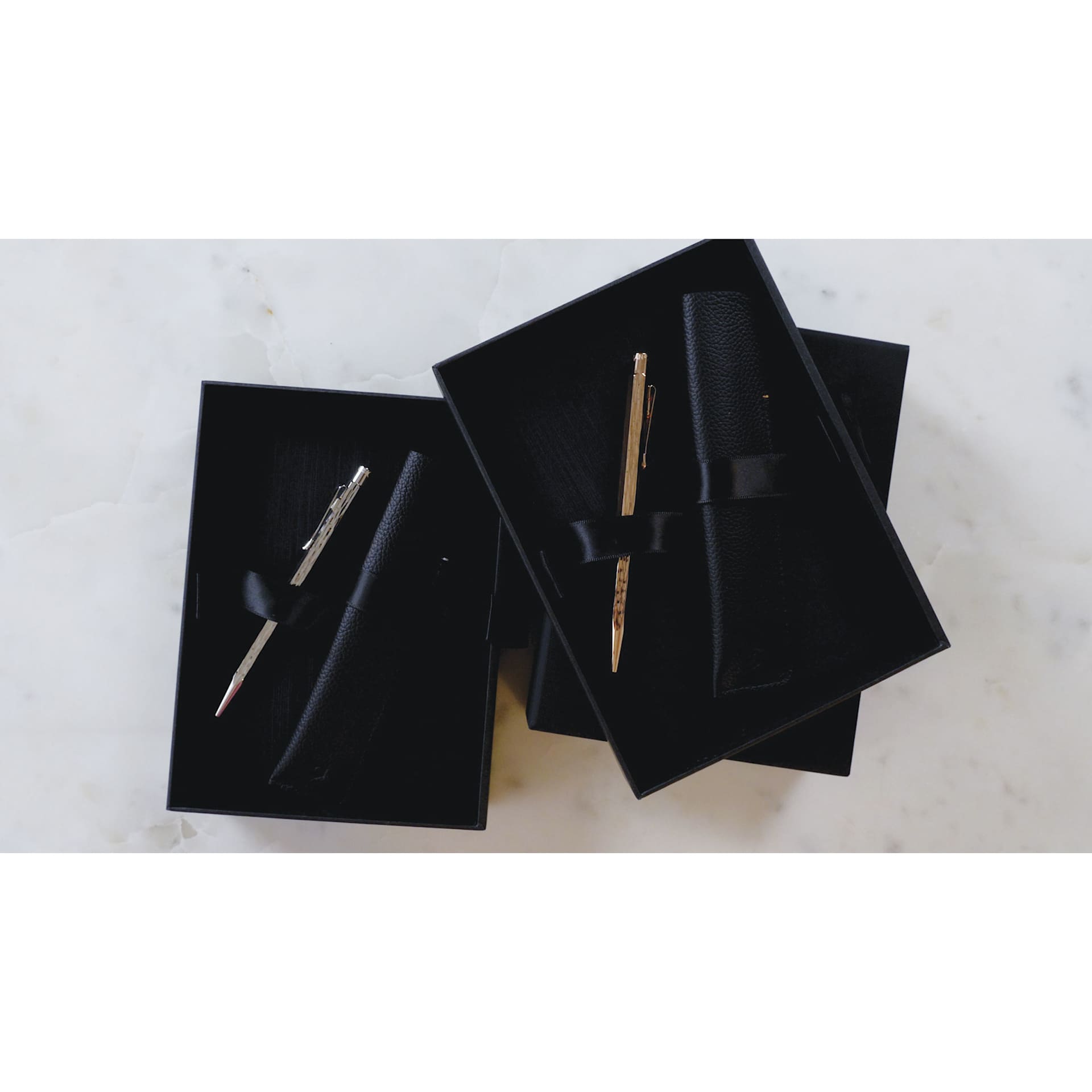 Caran d’Ache Ecridor Venetian Ballpoint Pens, cases laid out shwoing pen and cover inside