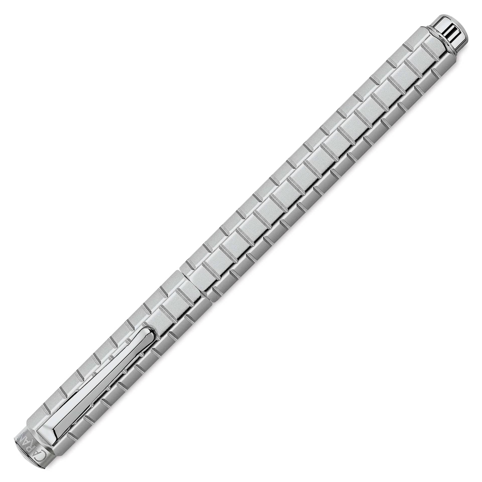 Caran d'Ache Ecridor Avenue Fountain Pen - Platinum Coated, Broad, cap on