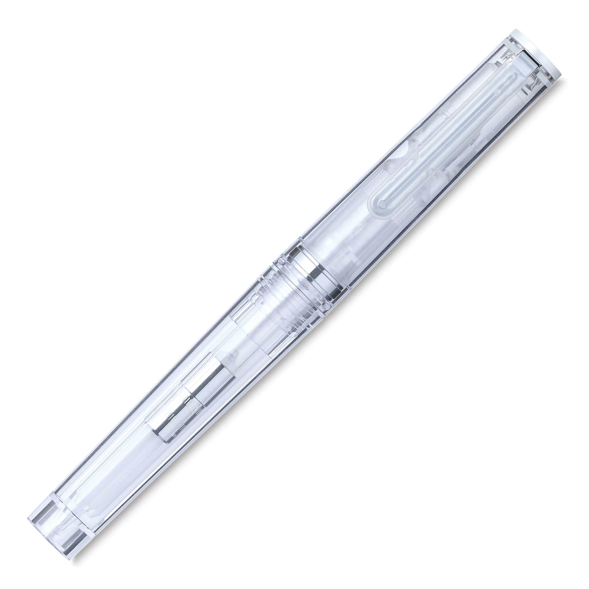 Sailor TUZU Adjust Fountain Pen - Glassy Crystal White, Fine, capped