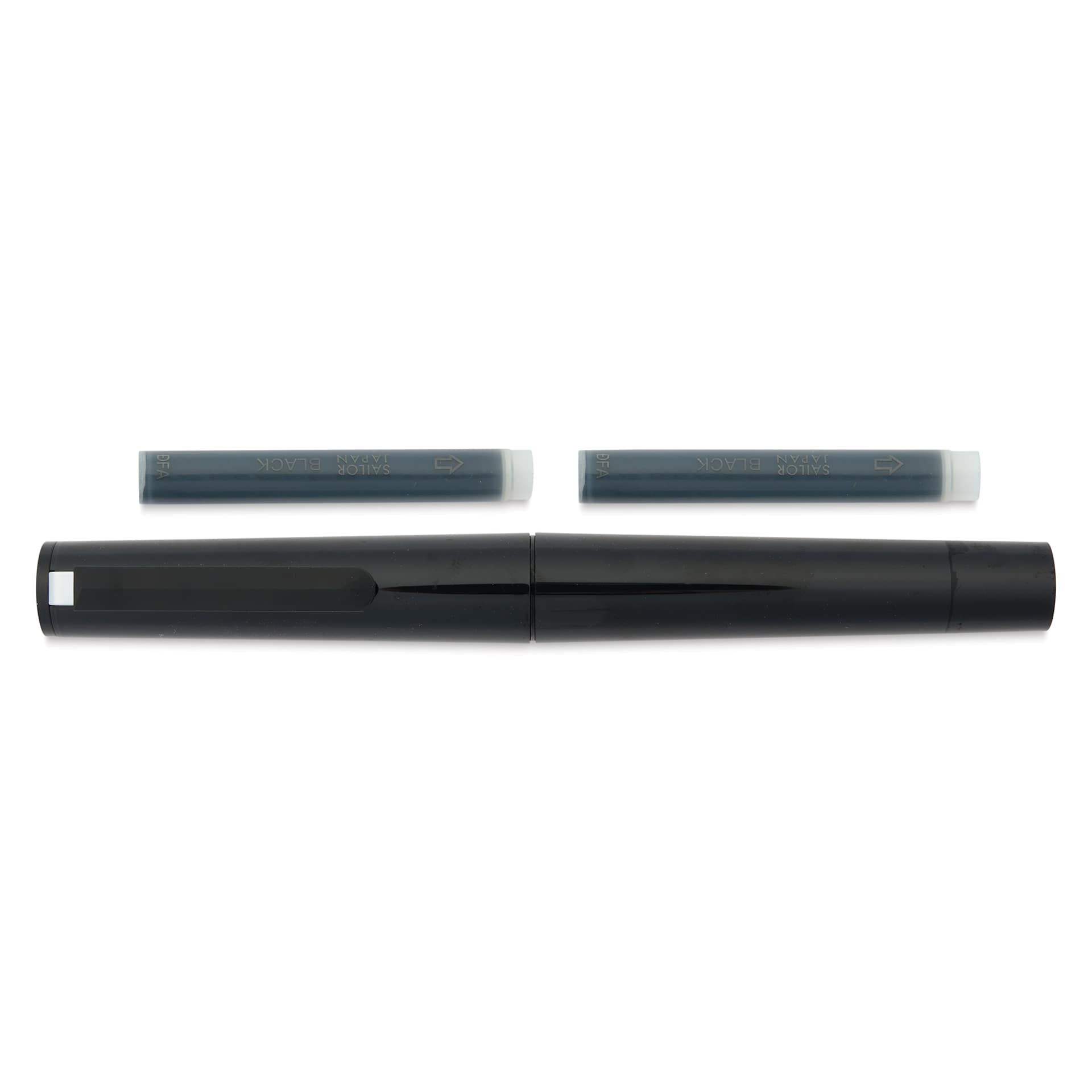 Sailor TUZU Adjust Fountain Pen - Black, Medium, with replacement ink cartridges