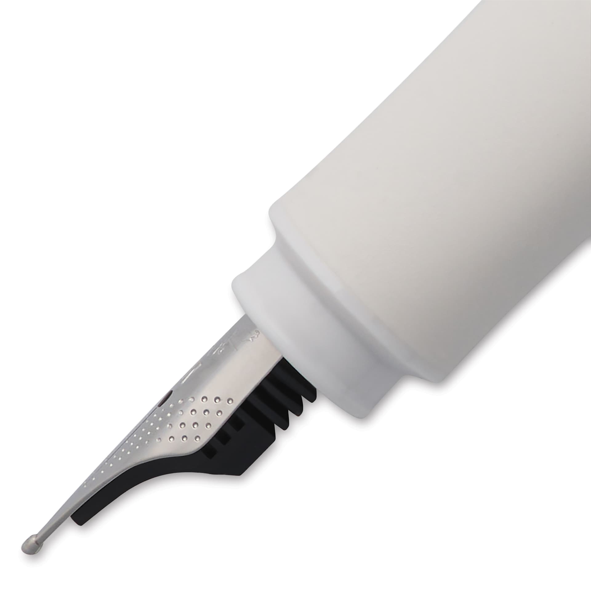 Faber-Castell 2010 Harmony Grip Fountain Pen - Coconut Milk, Medium Nib, close-up