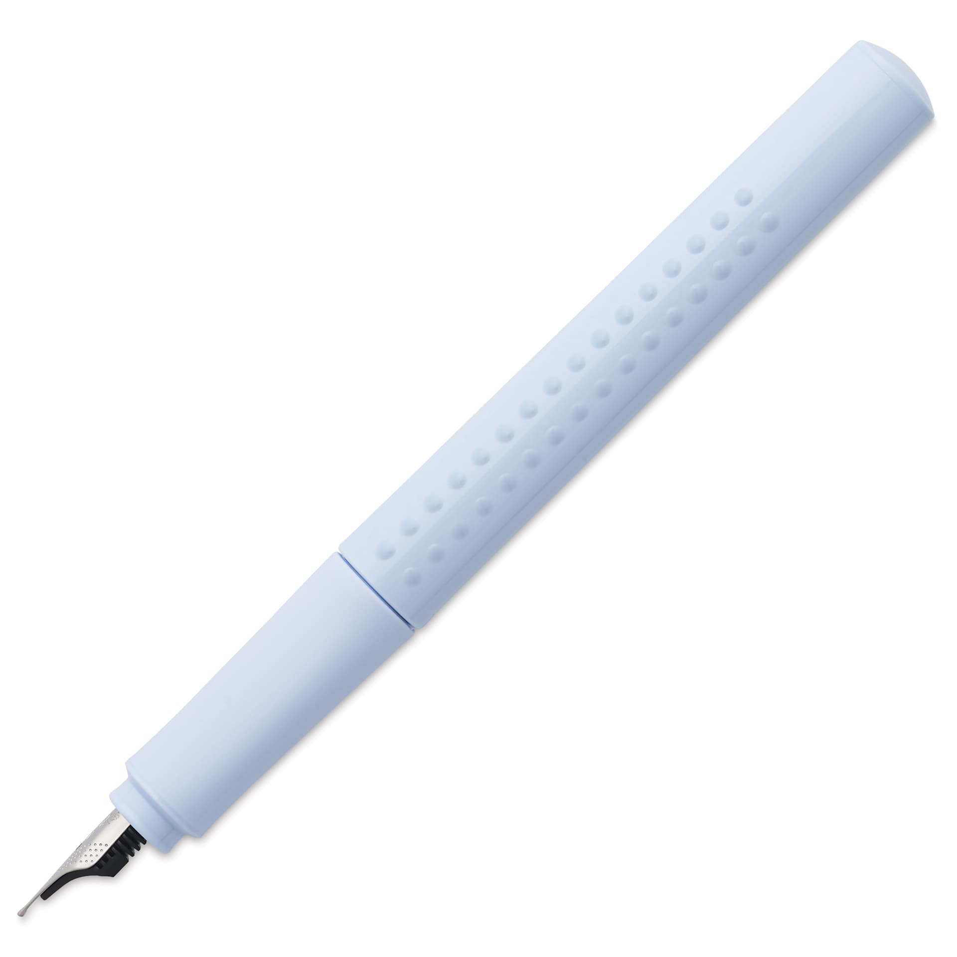 Faber-Castell 2010 Harmony Grip Fountain Pen - Sky Blue, Medium Nib, cap off