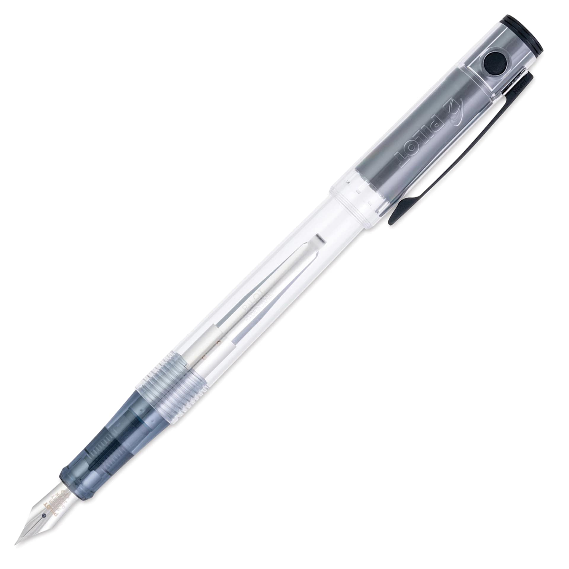 Pilot Explorer Fountain Pen - Clear, cap off (image may show a different size nib)
