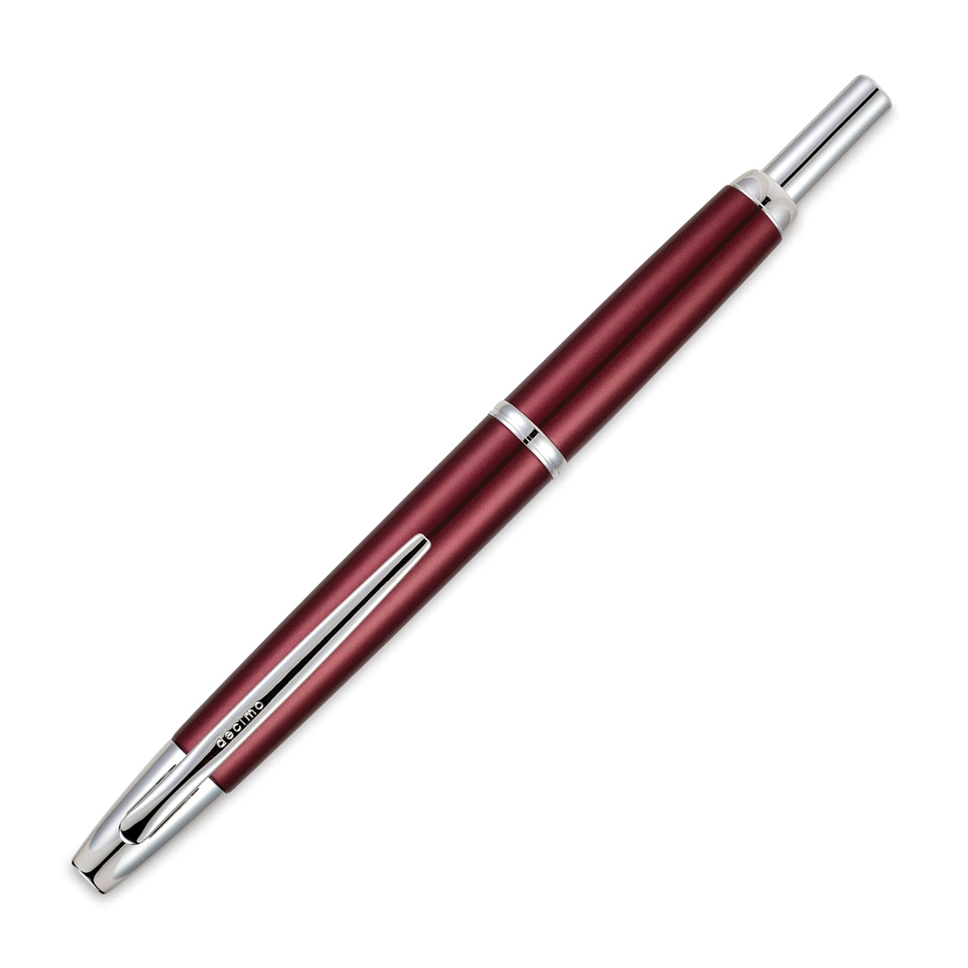 Pilot Vanish Point Decimo Fountain Pen - Burgundy, Extra Fine, nib retracted