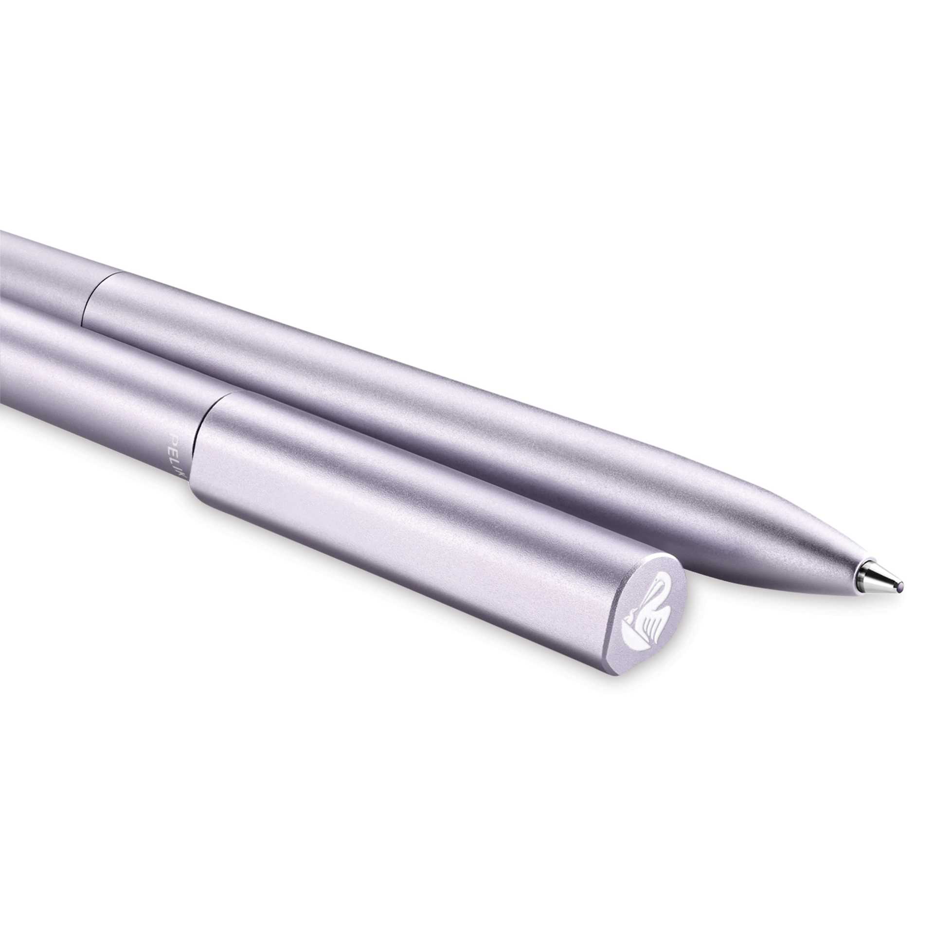 Pelikan Ineo Ballpoint Pen - Lavender Scent showing both ends of the pen