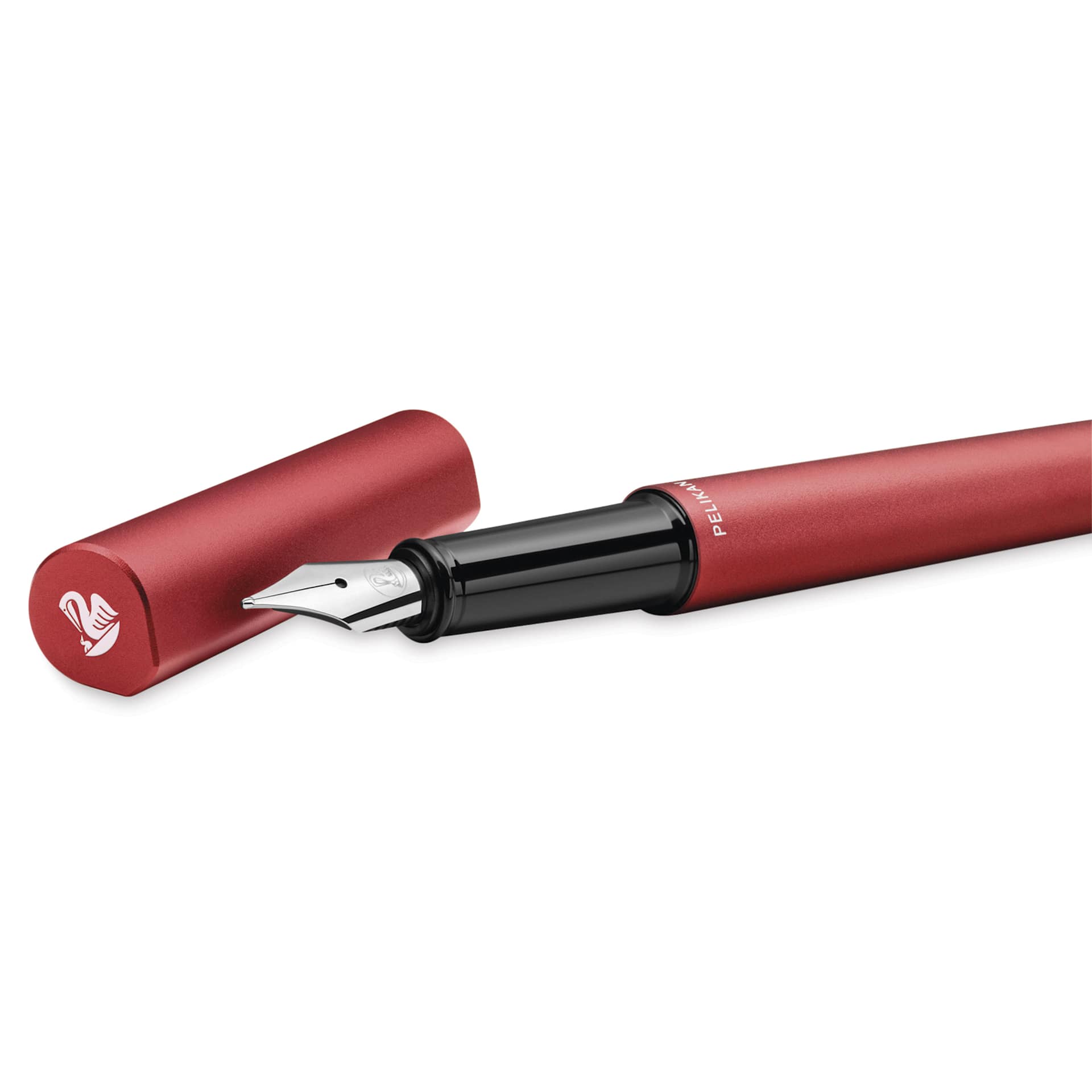 Pelikan Ineo Fountain Pen - Fiery Red close up of nib