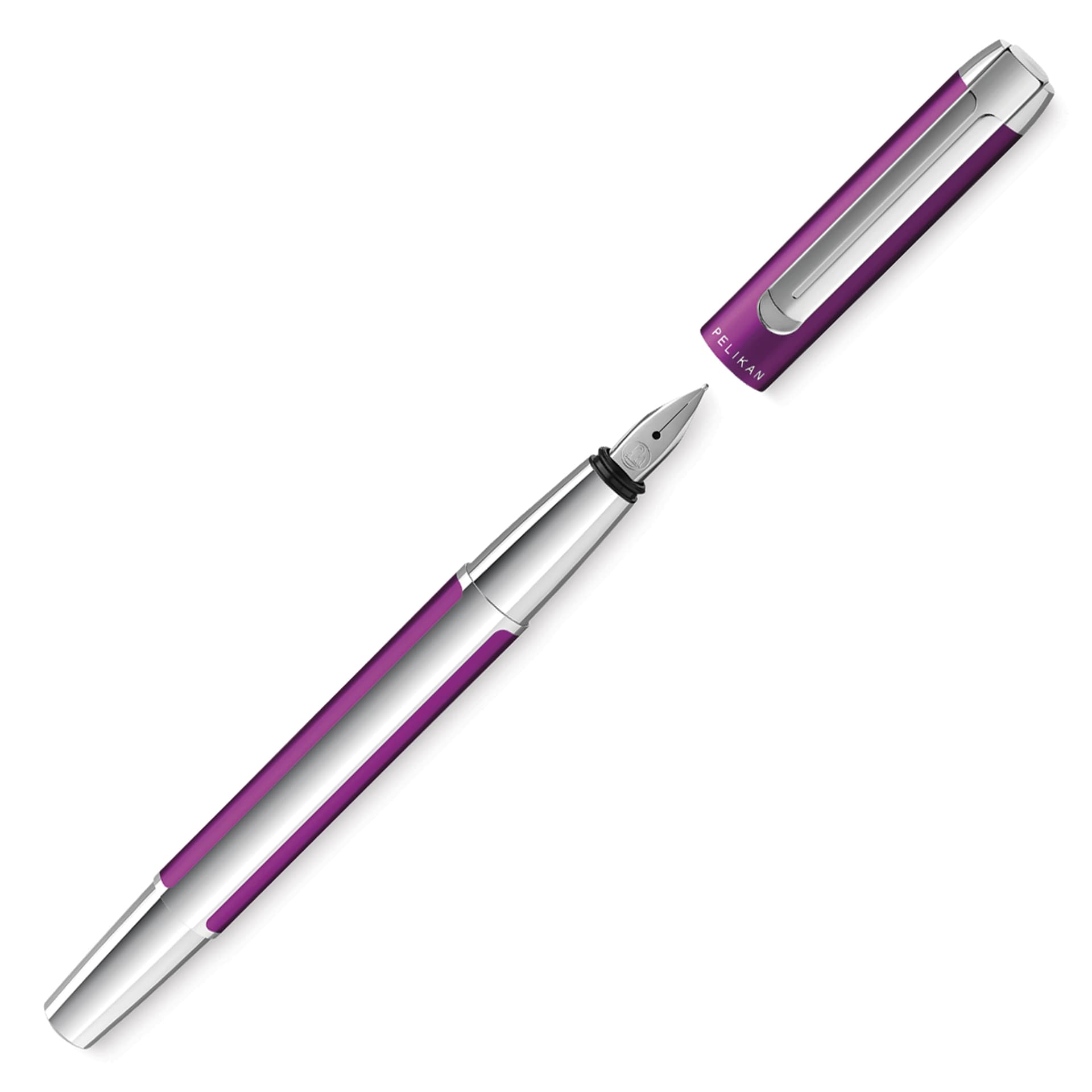 Pelikan Pura Fountain Pen - Purple, cap off