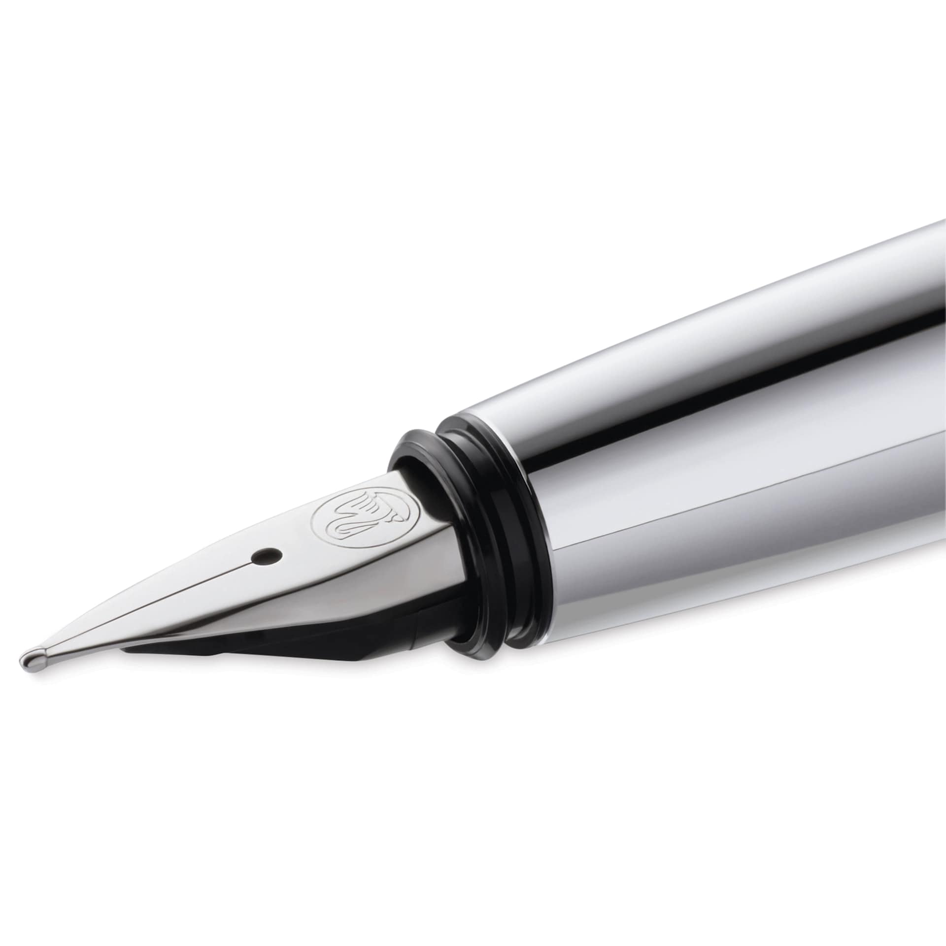 Pelikan Pura Fountain Pen - Deep Green, close-up of nib