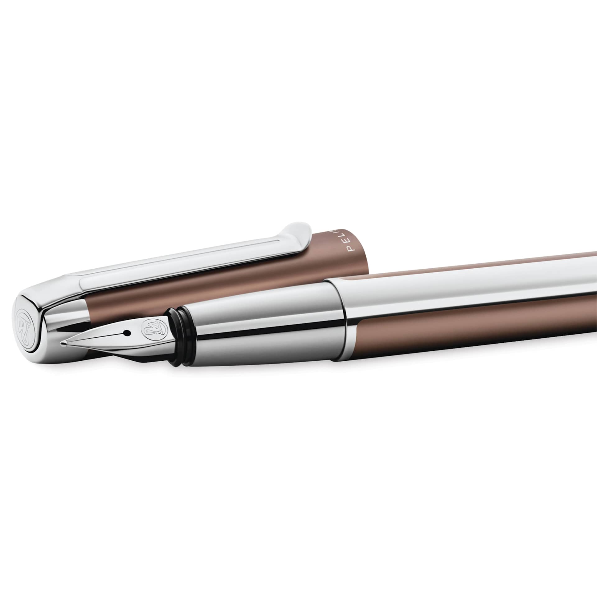 Pelikan Pura Fountain Pen - Mocha, cap off