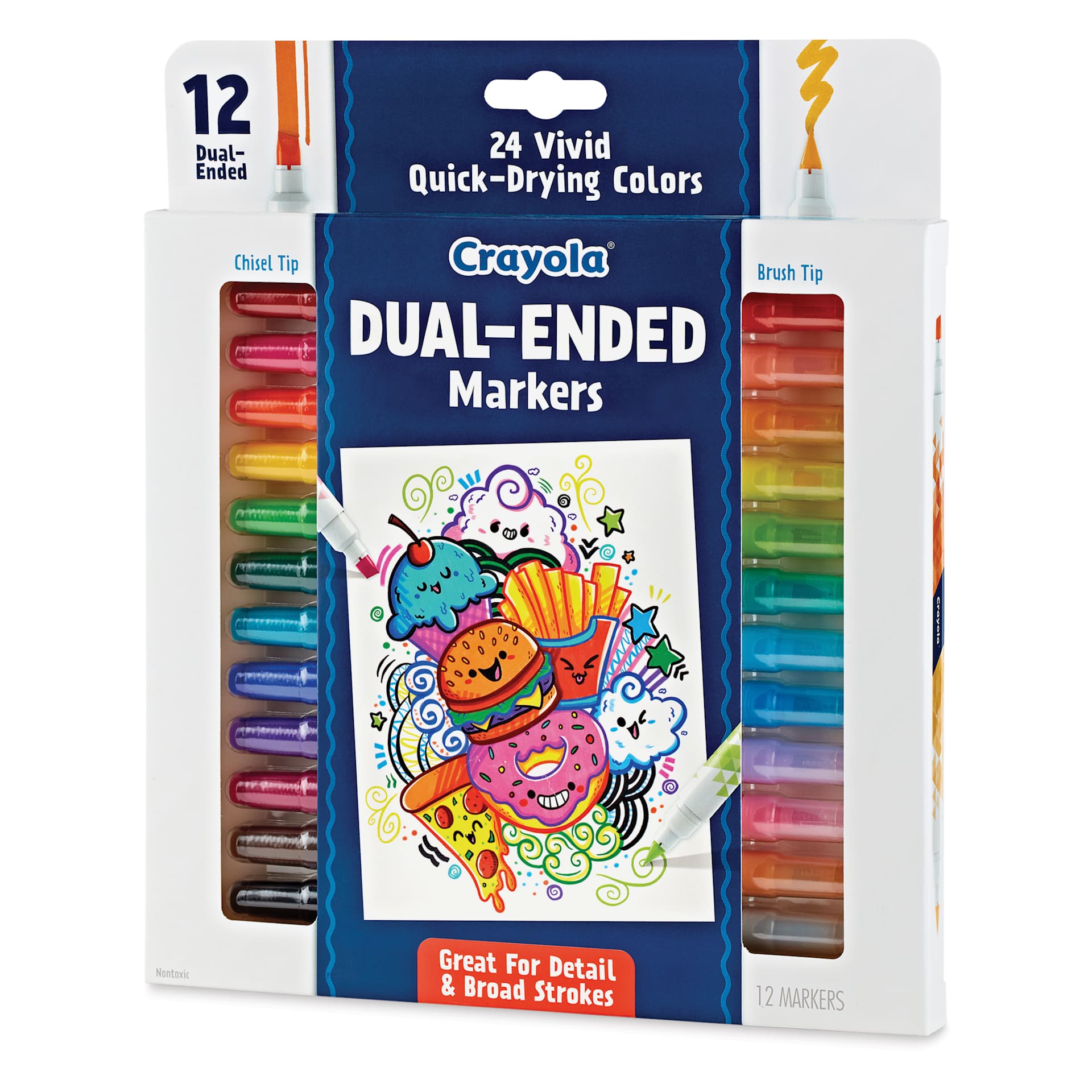 Crayola Dual-Ended Doodle Markers - Set of 12, front of packaging
