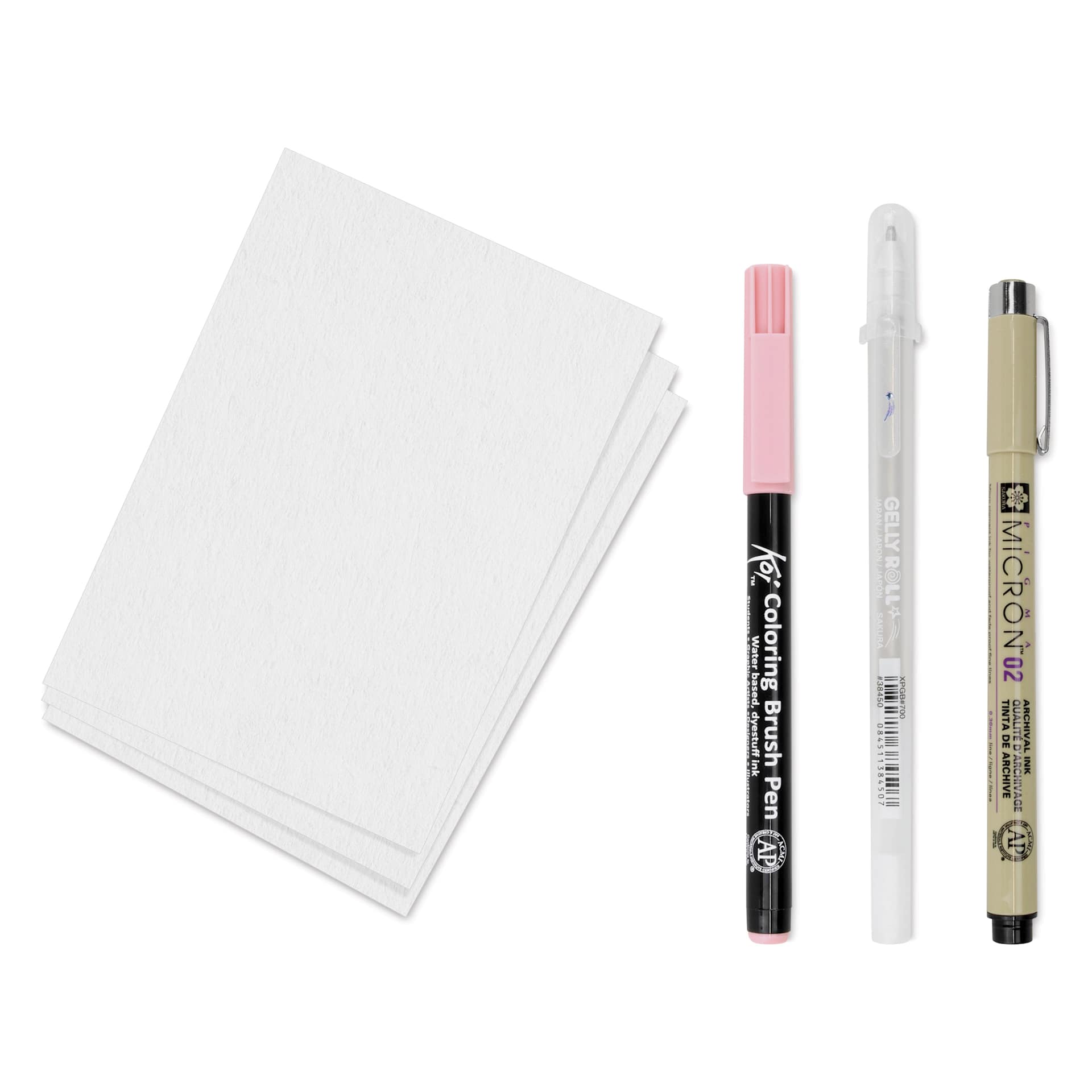 Sakura Creative Kit - Cherry Blossom, contents laid out