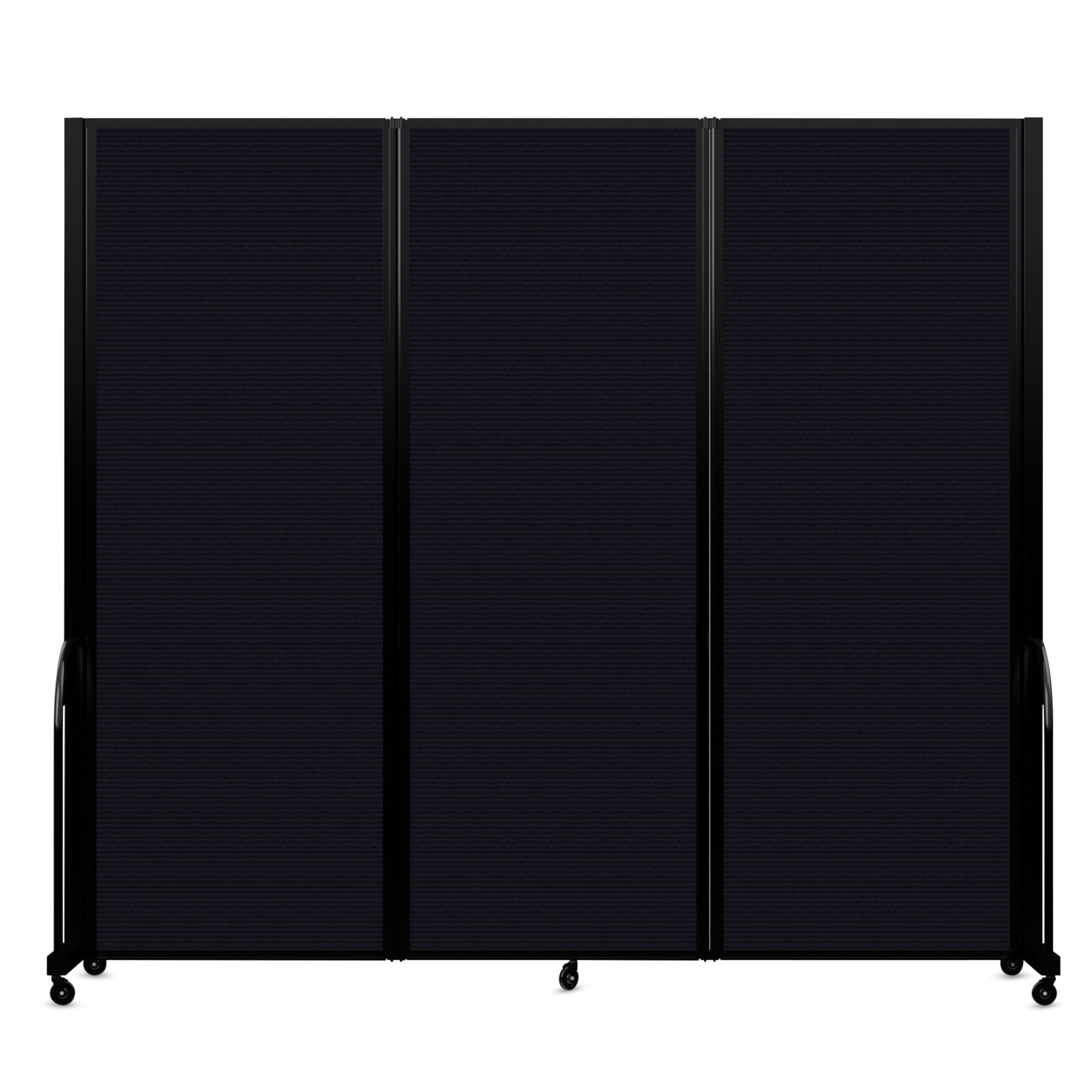 Screenflex Full Motion Room Divider - Black, 3 Panel