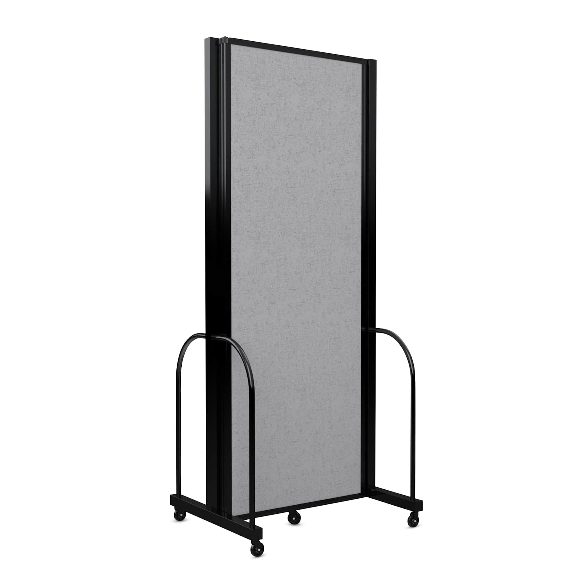 Screenflex Full Motion Room Divider - 7'6" x 8'7", Gray Smoke, 3 Panel, folded