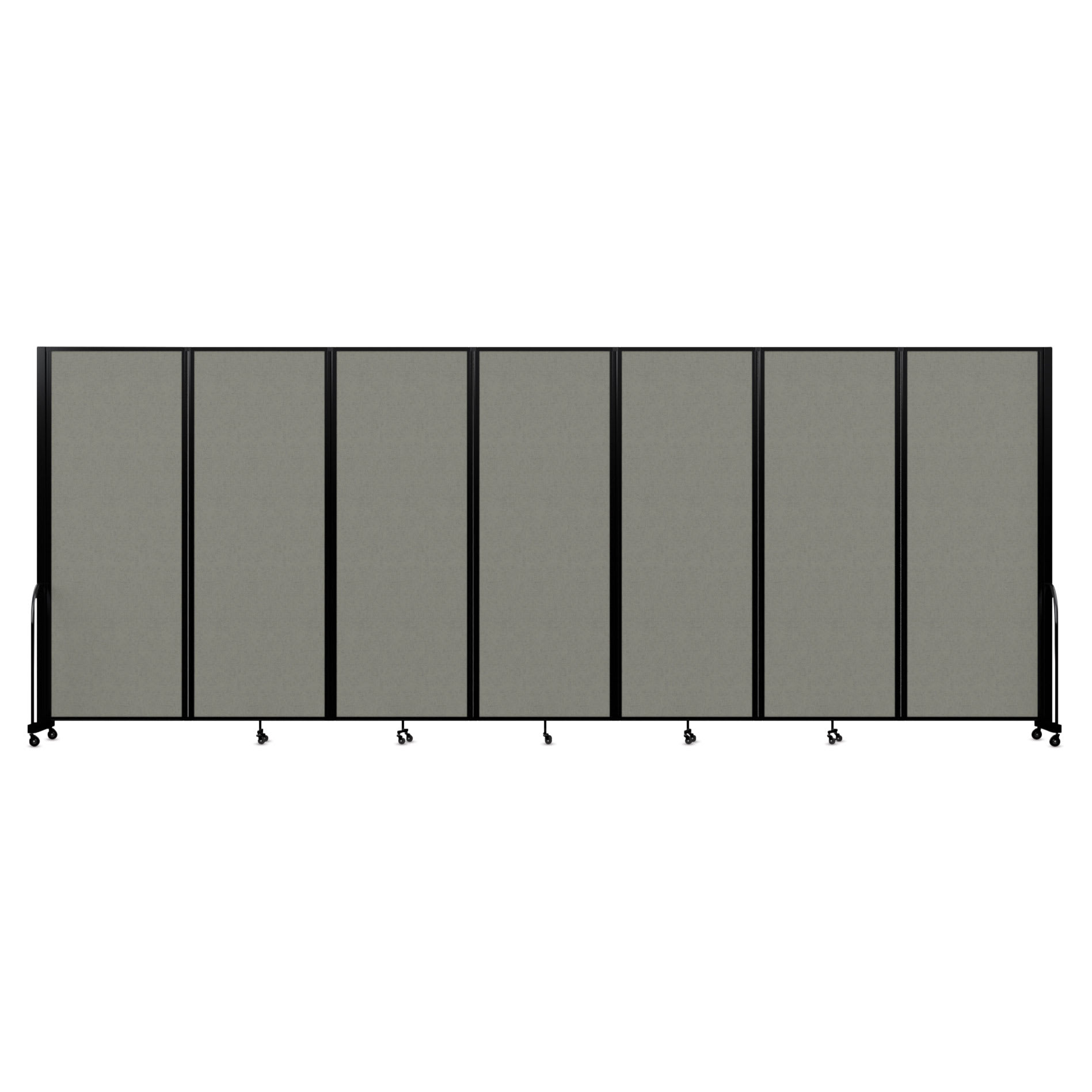 Screenflex Full Motion Room Divider - 7'6" x 19'7", Gray Smoke, 7 Panel