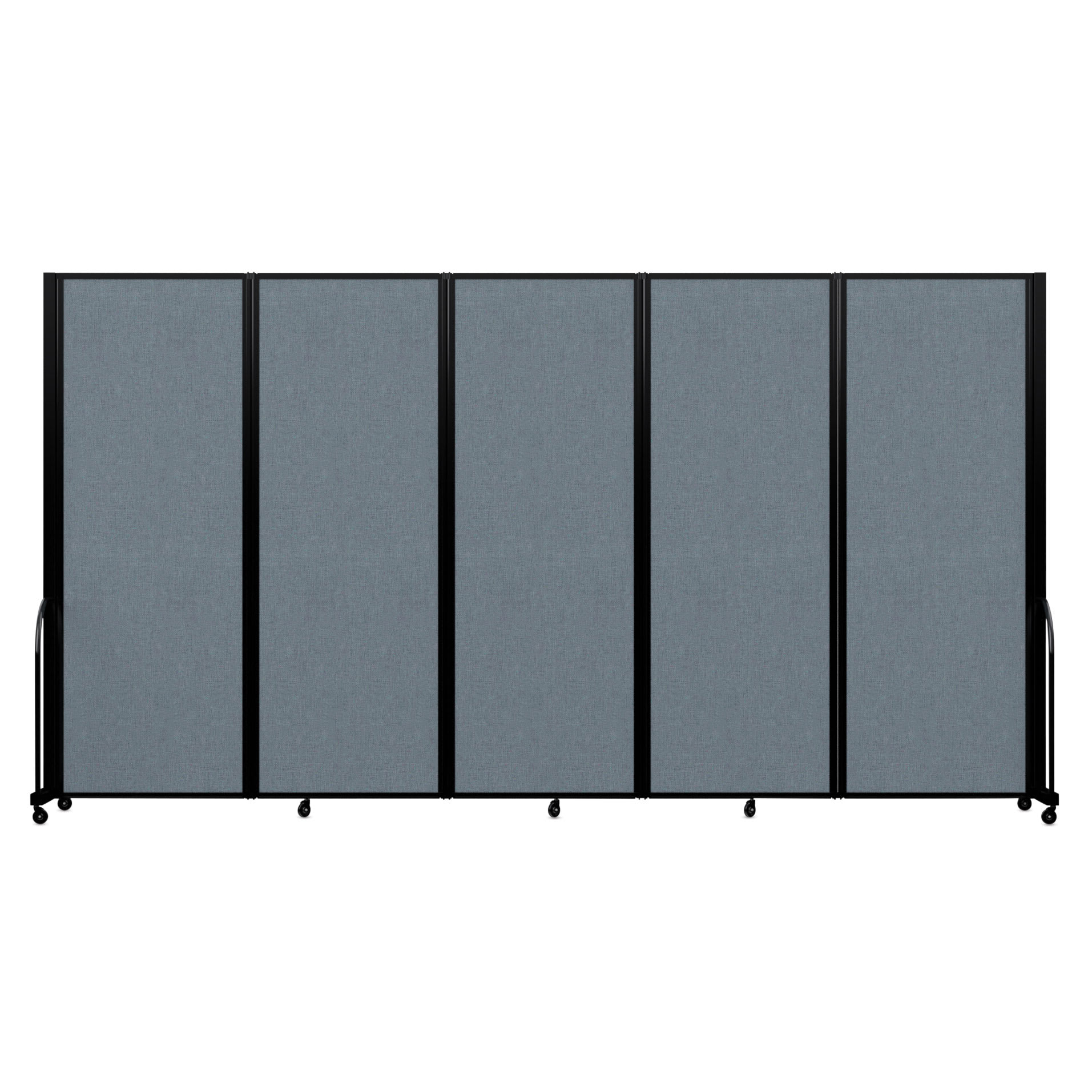 Screenflex Full Motion Room Divider - 7'6" x 14'1", Summer Blue, 5 Panel
