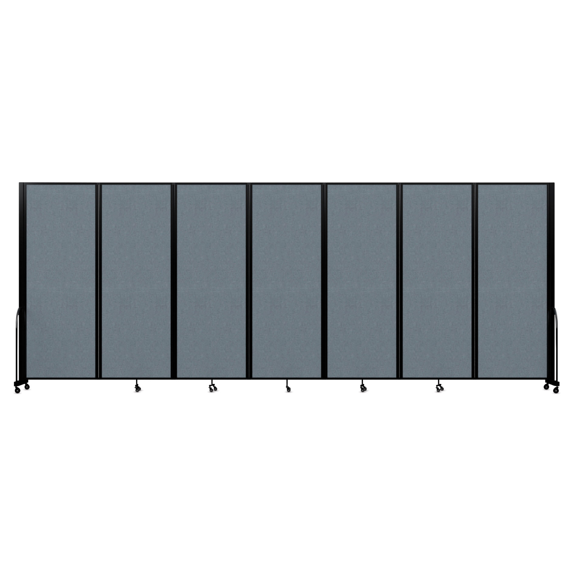 Screenflex Full Motion Room Divider - 7'6" x 19'7", Summer Blue, 7 Panel