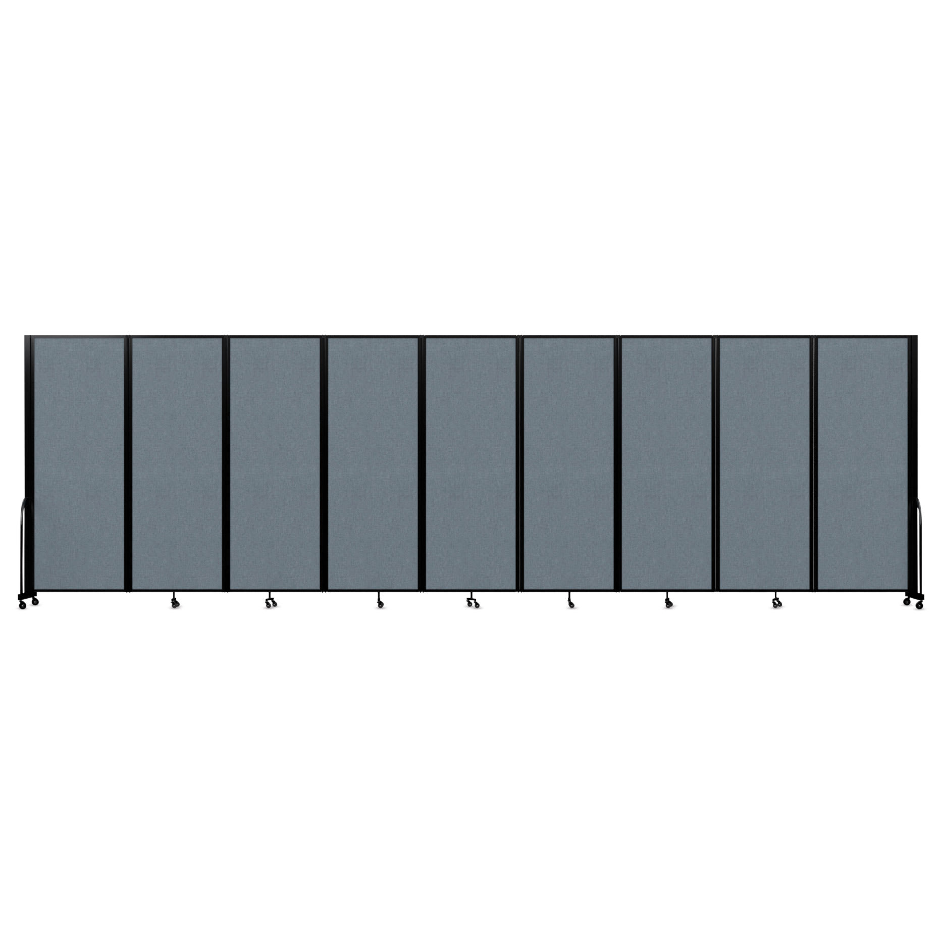Screenflex Full Motion Room Divider - 7'6" x 25'1", Summer Blue, 9 Panel