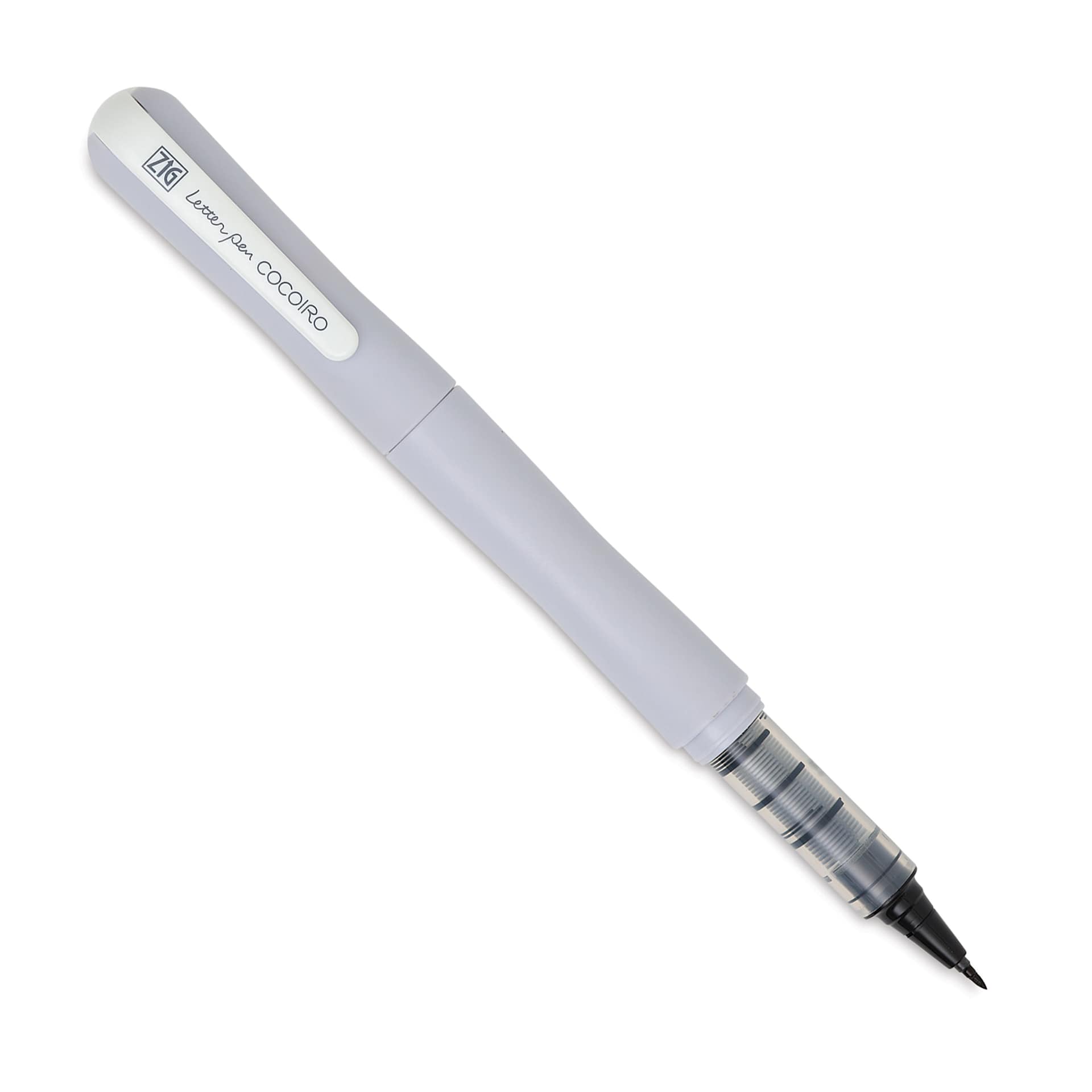 Kuretake Zig Cocoiro Letter Pen - Fog Gray, Extra Fine Brush Nib