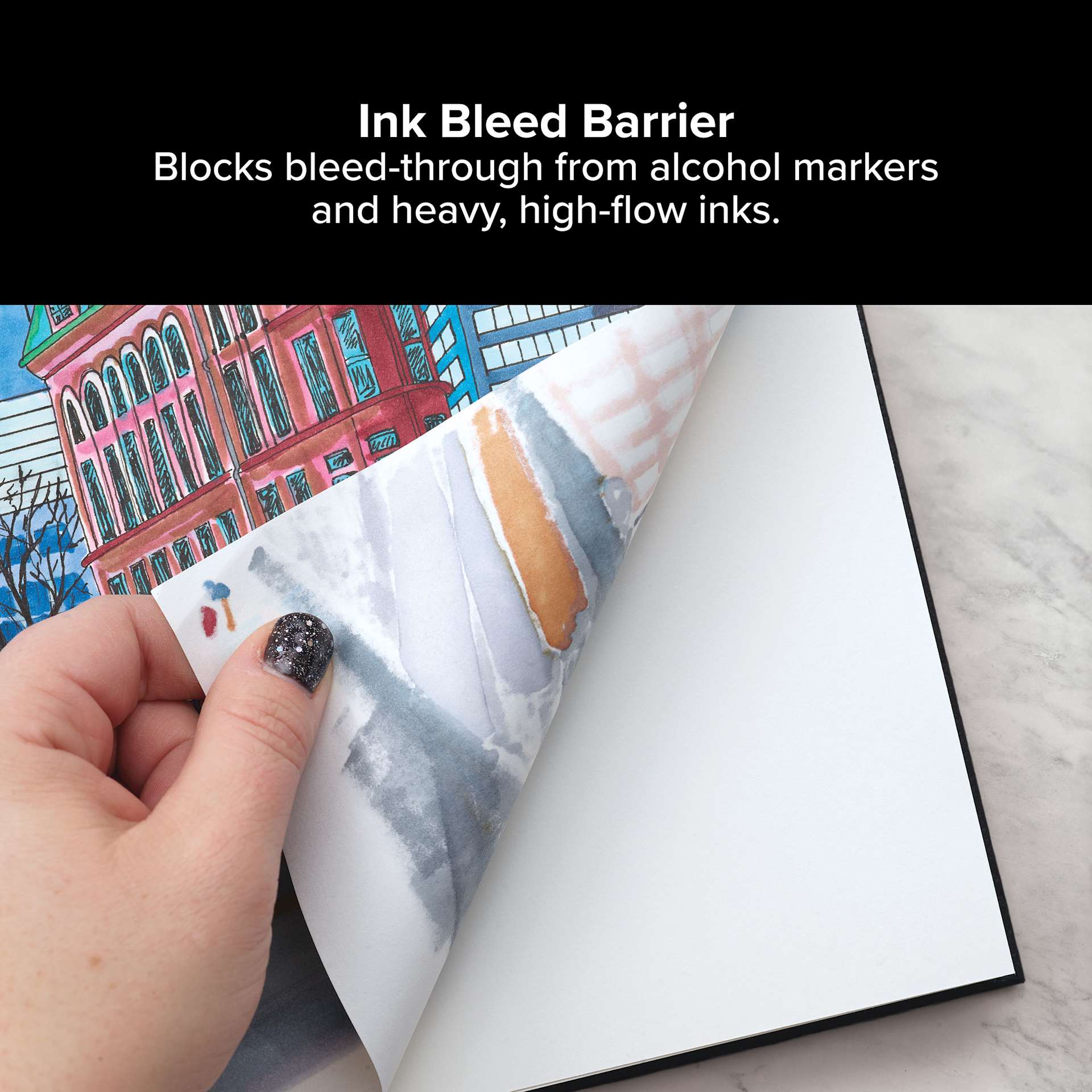 Blick InkShield Ink Bleed Barrier. Blocks bleed-through from alcohol markers and heavy, high-flow inks.