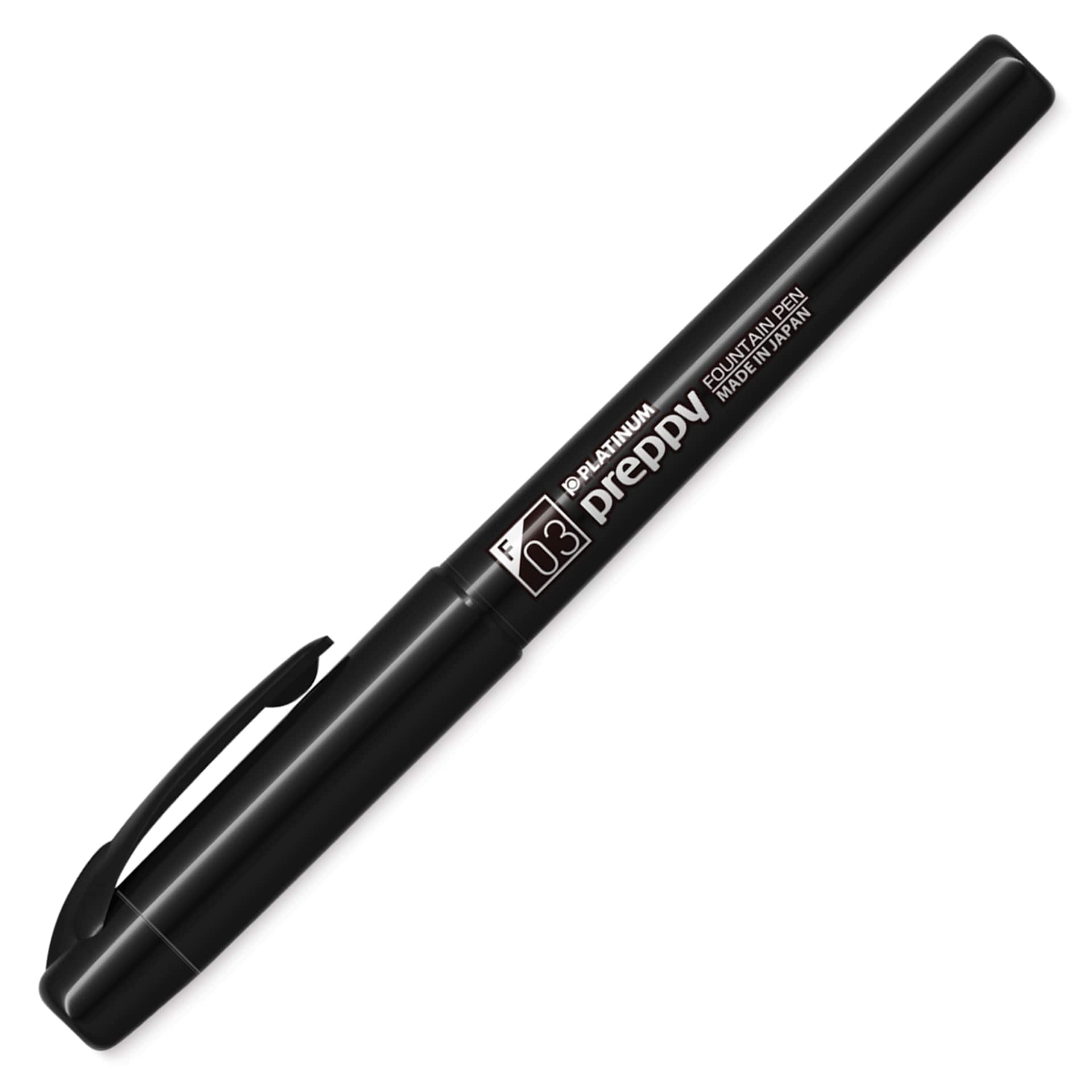 Platinum Preppy Fountain Pen - All Black, Fine, capped