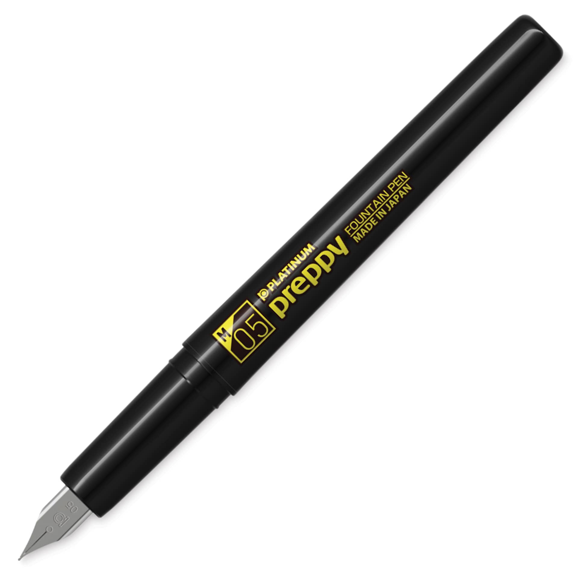 Platinum Preppy Fountain Pen - All Black, Medium, without cap