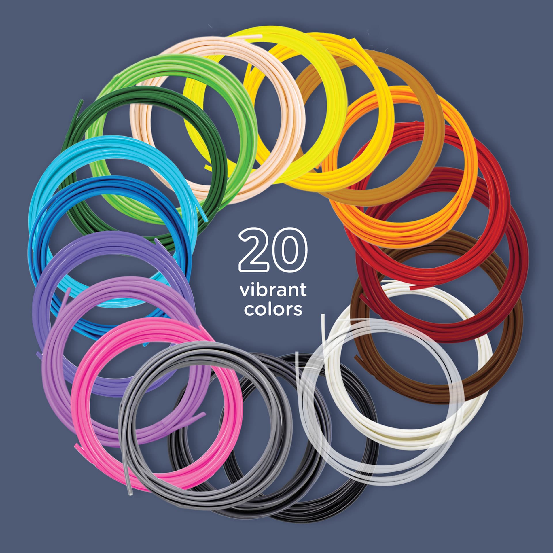 Scrib3D PLA Filament Refills - 20 assorted colors