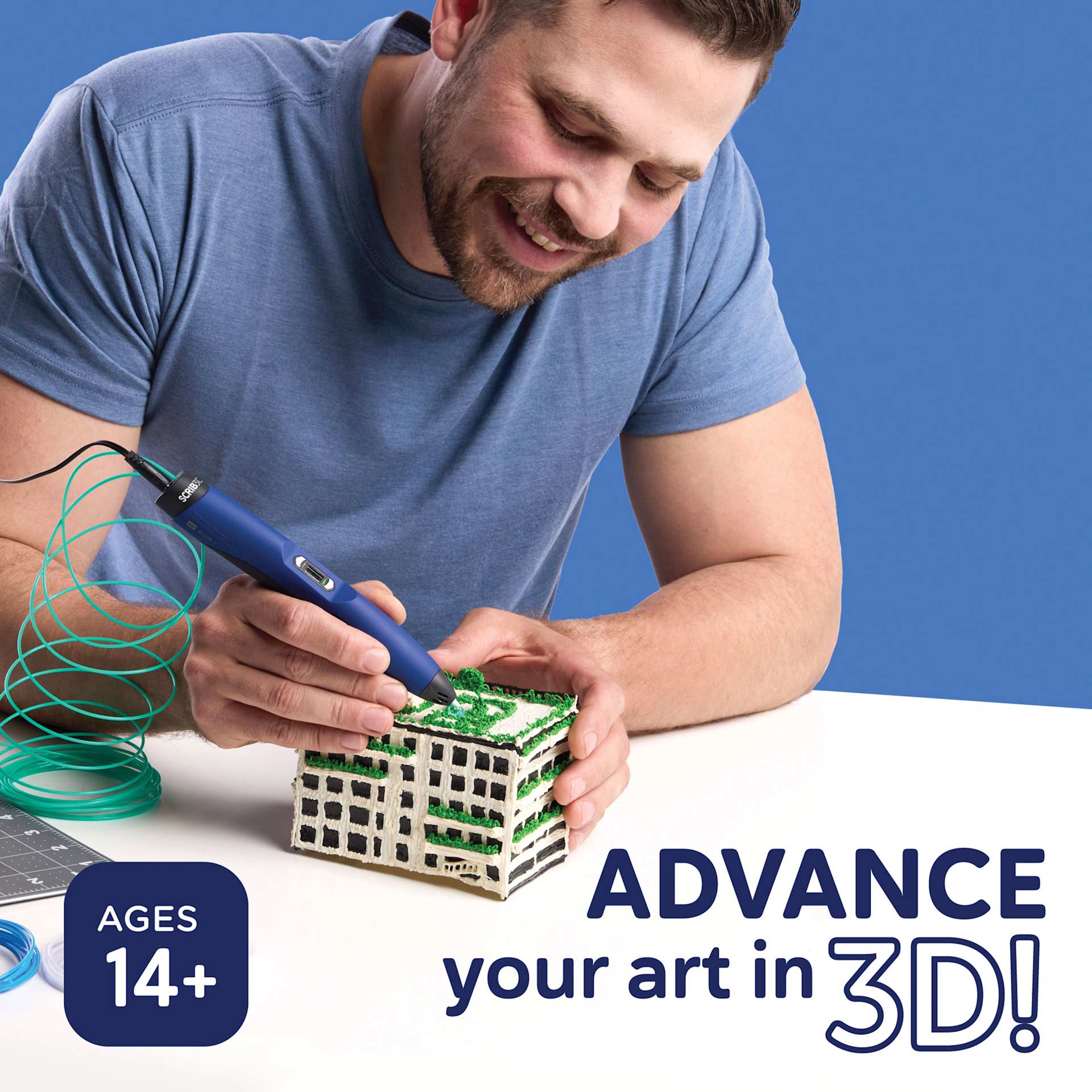 Scrib3D Advanced 3D Printing Pen Set. Advance your art in 3D! Ages 14+.