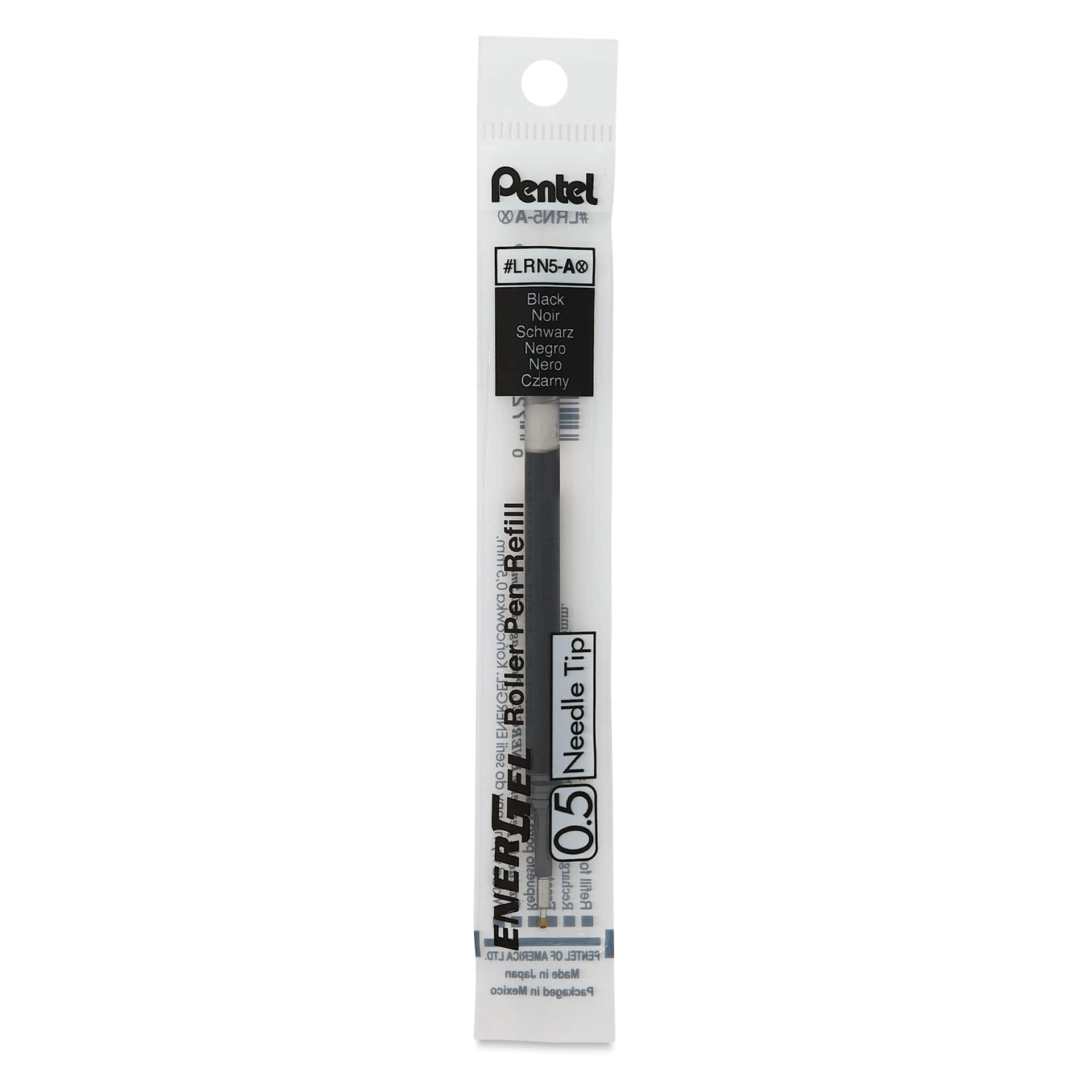 Pentel EnerGel Liquid Gel Pen Refill - Black, 0.5 mm, front of packaging