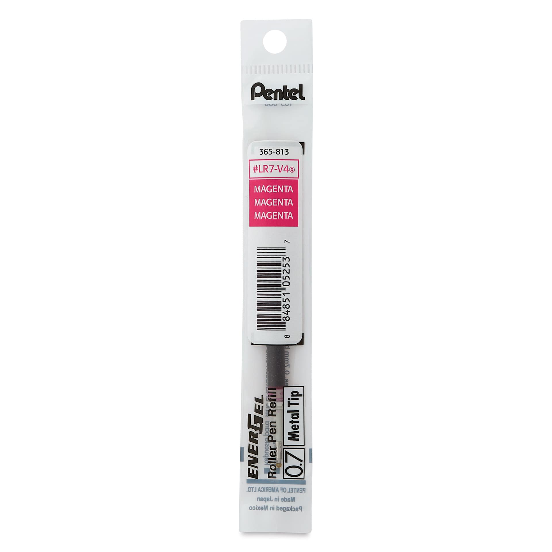 Pentel EnerGel Liquid Gel Pen Refill - Magenta, 0.7 mm, front of packaging