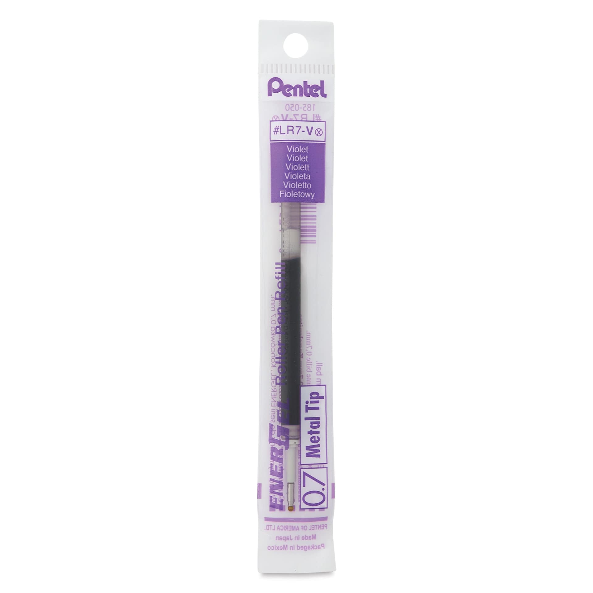 Pentel EnerGel Liquid Gel Pen Refill - Violet, 0.7 mm, front of packaging