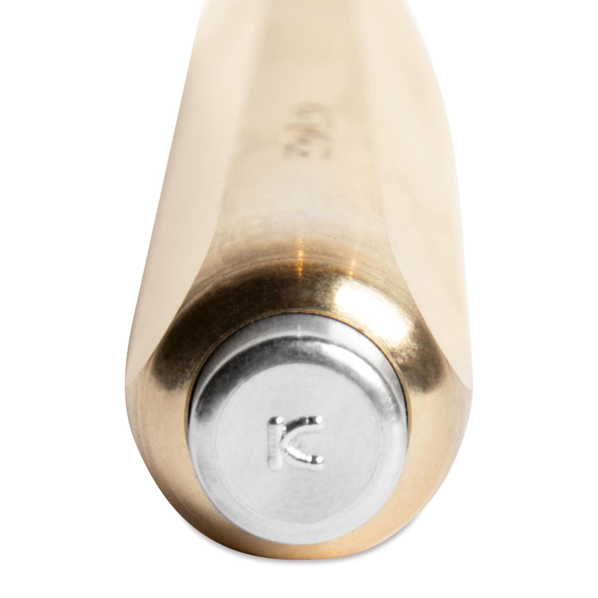 Kolo Tino Raw Metal Ballpoint Pen - Raw Brass, close up of push button