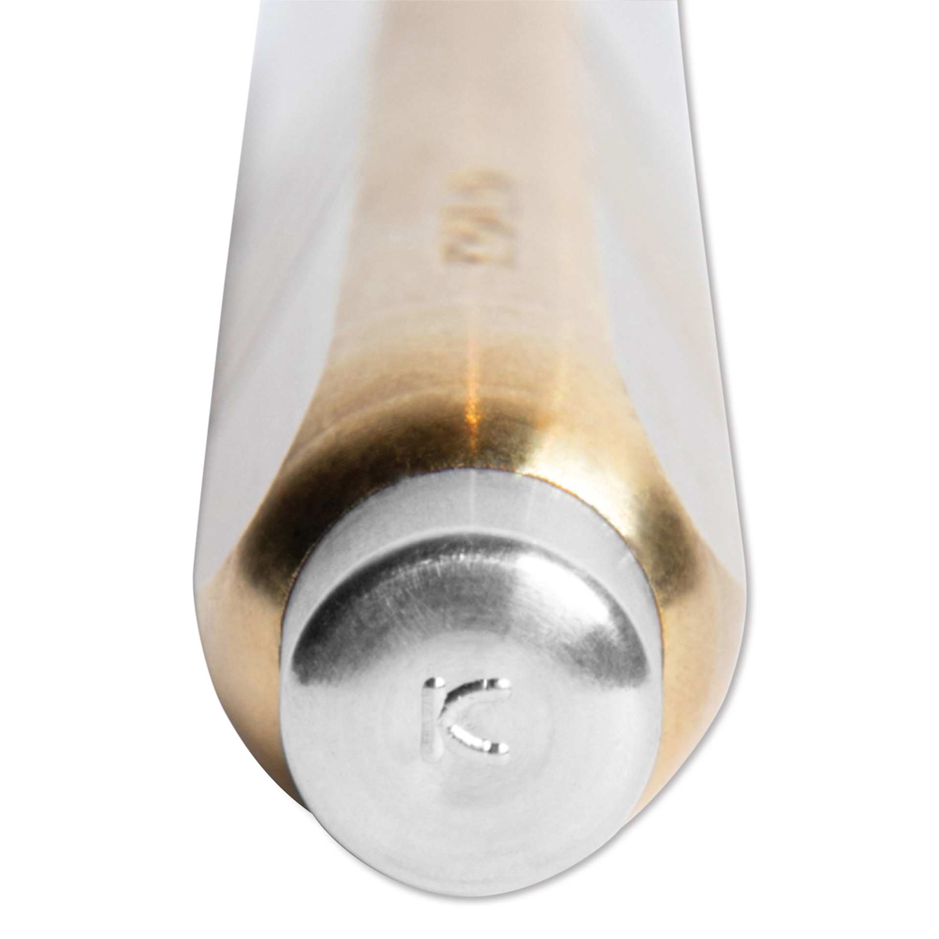 Kolo Tino Raw Metal Fountain Pen - Raw Brass, close up of plunger end