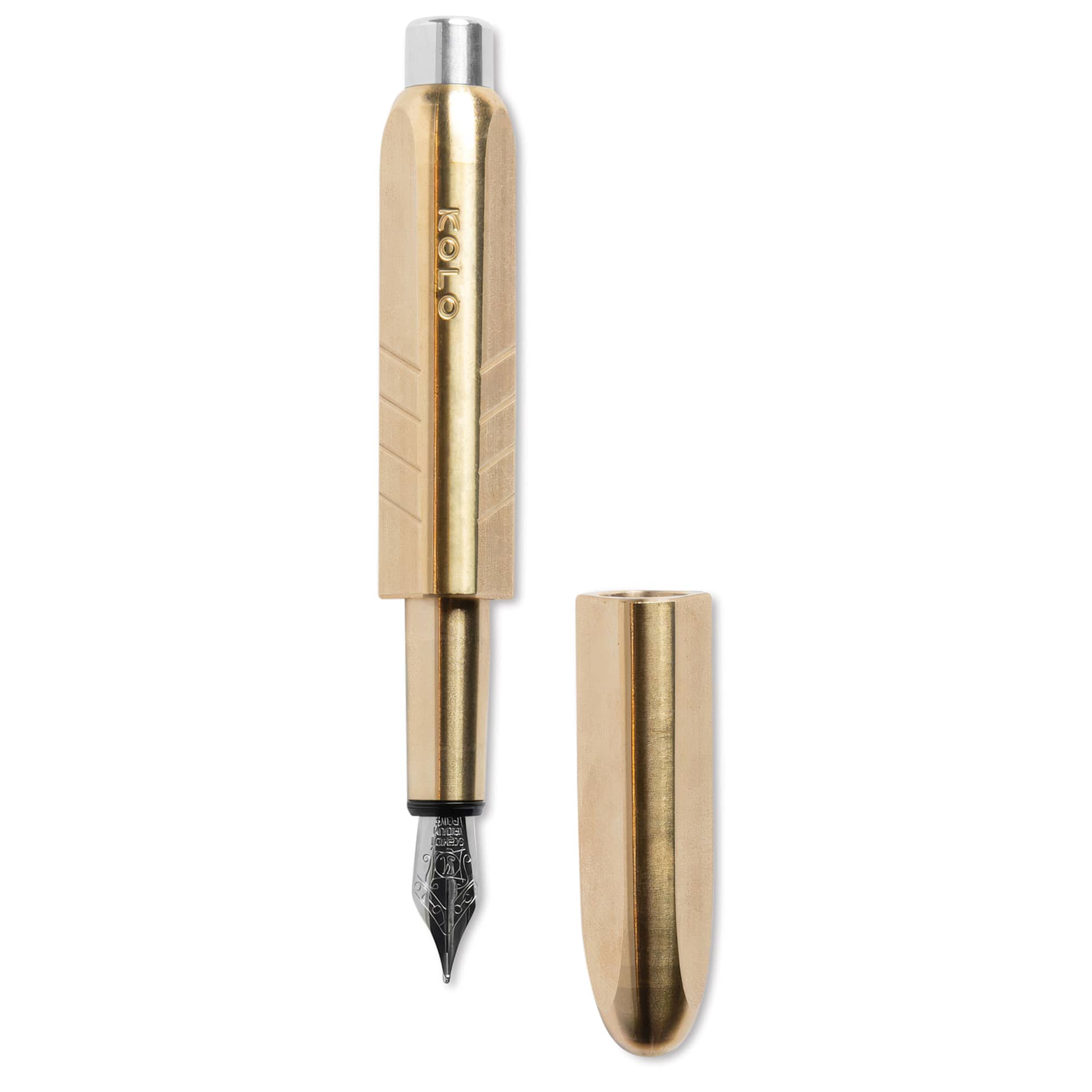 Kolo Tino Raw Metal Fountain Pen - Raw Brass