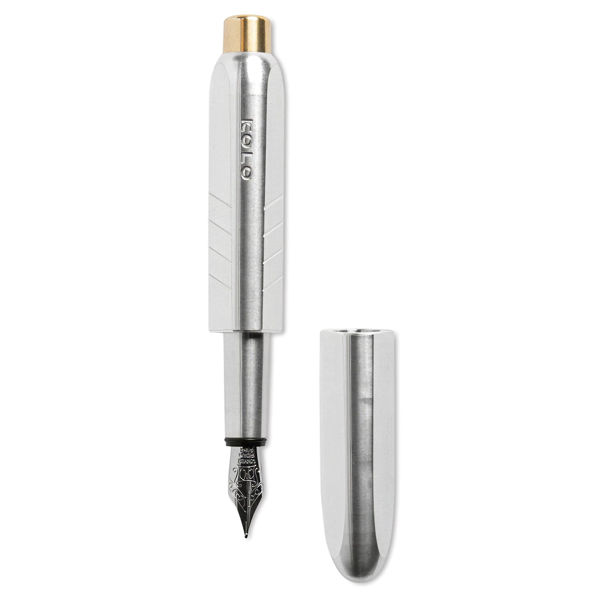 Kolo Tino Raw Metal Fountain Pen - Raw Aluminum
