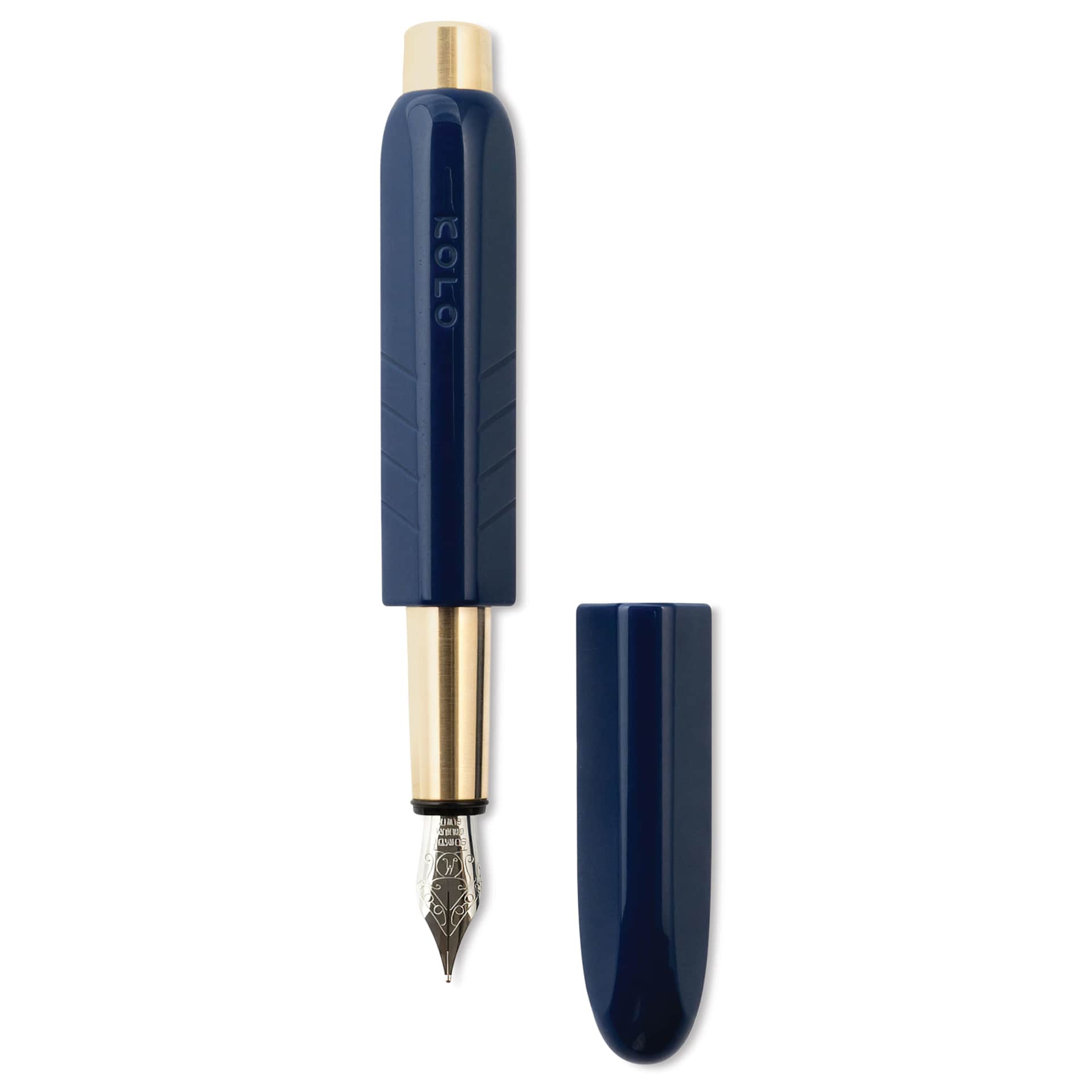 Kolo Tino Acrylic Fountain Pen - Albert Blue, cap off
