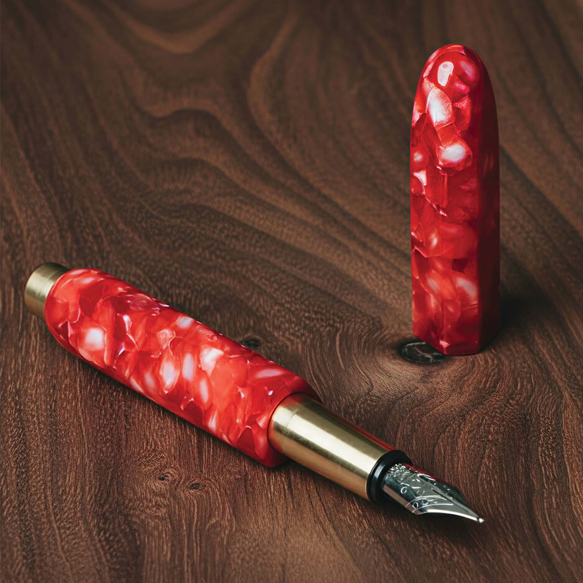 Kolo Tino Acrylic Fountain Pen - Rock Candy, Limited Edition, on table