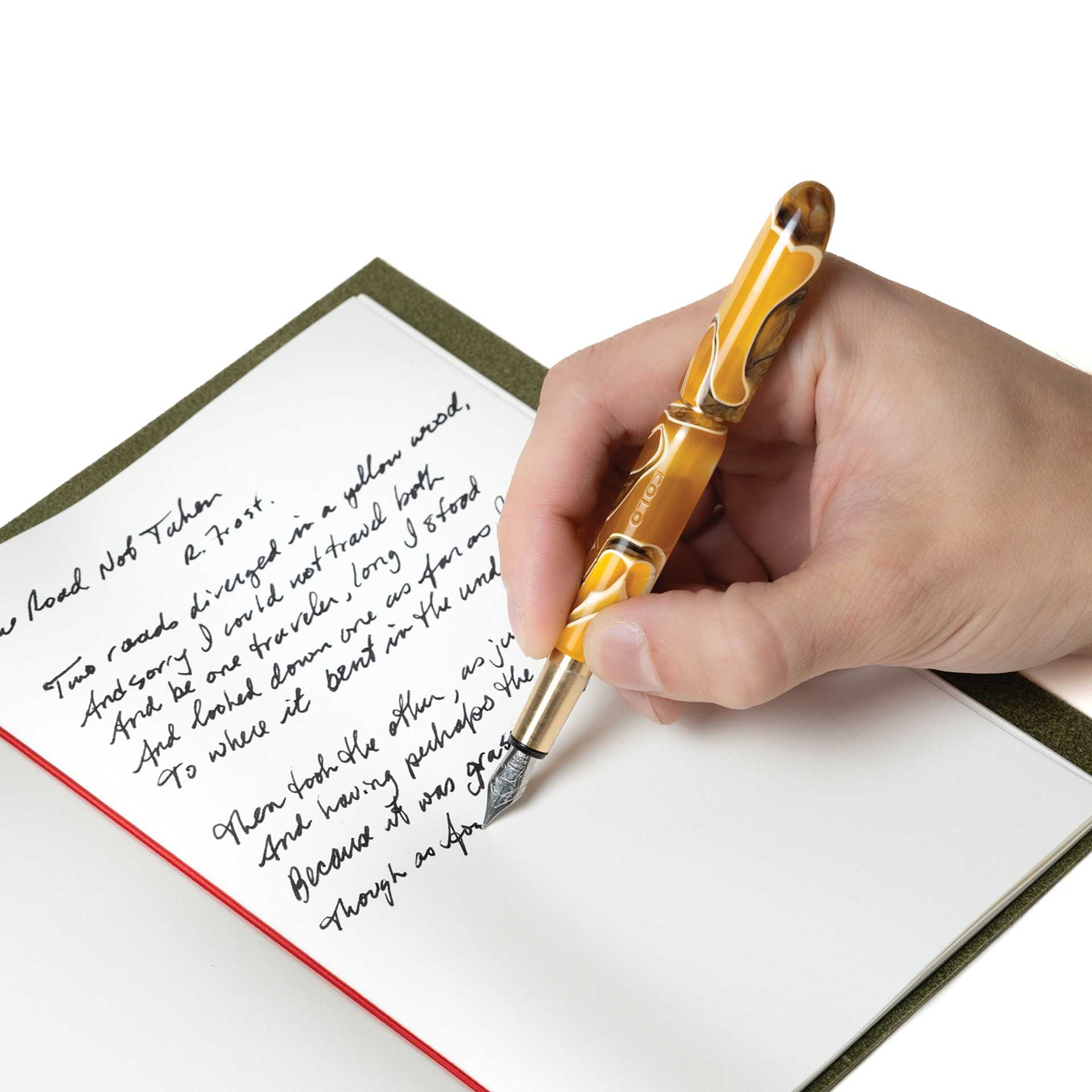 Kolo Tino Acrylic Fountain Pen - Dune, Limited Edition, writing