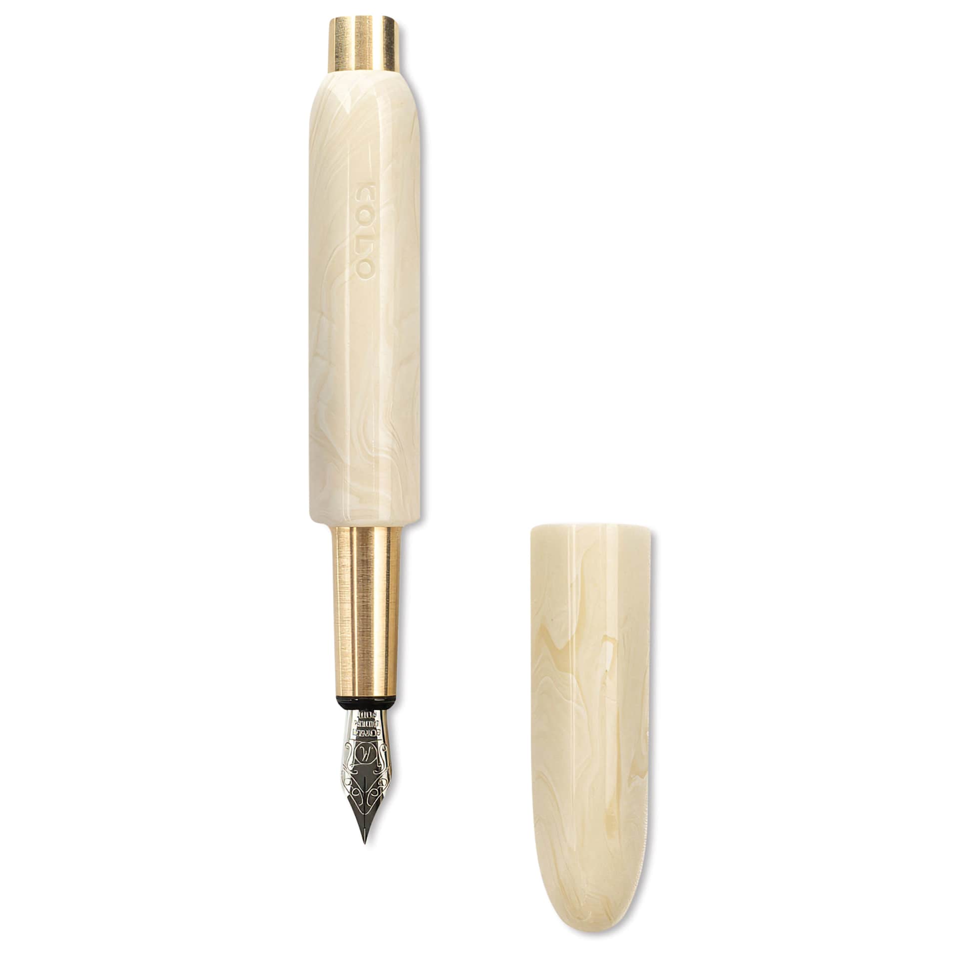 Kolo Tino Acrylic Fountain Pen - Mother of Pearl, Limited Edition, cap off