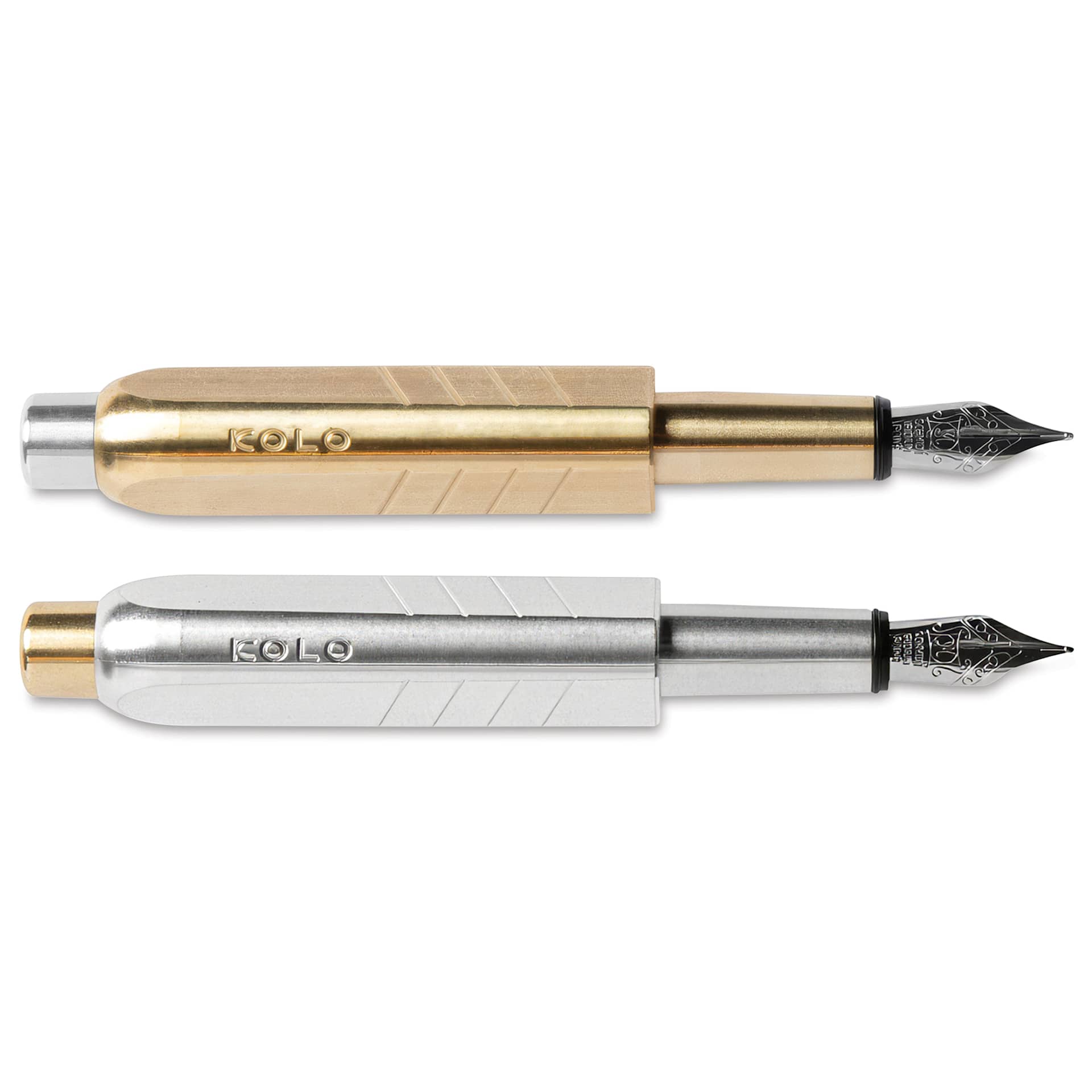 Kolo Tino Raw Metal Fountain Pens, without caps