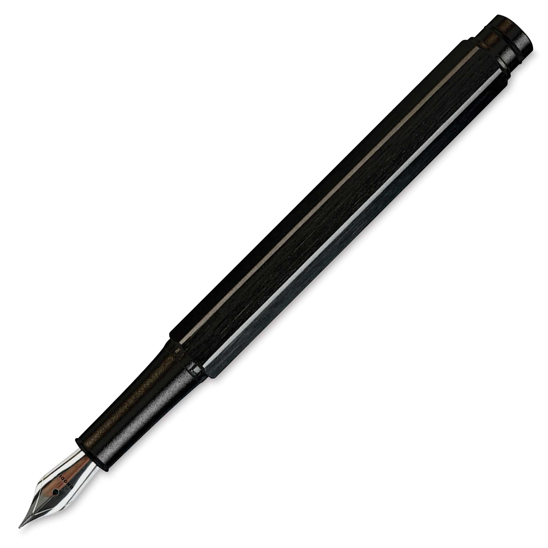 Rhodia Script Fountain Pen - Black, Fine Nib, without cap